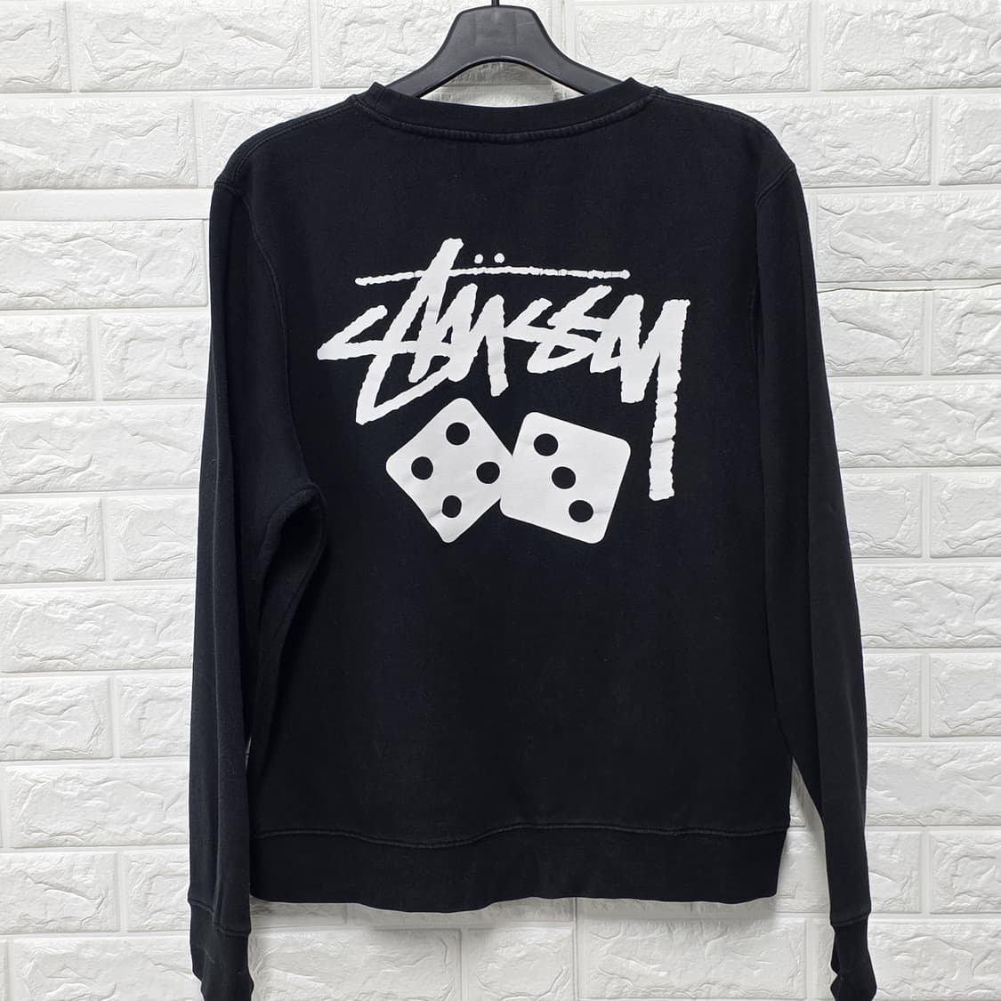 택포_ 스투시 다이스 로고 맨투맨 블랙 L 상품이미지4