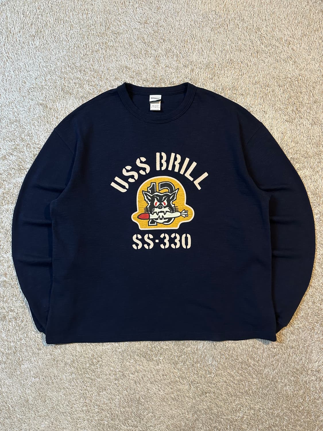 아웃스탠딩 OUTSTANDING USS BRILL 롱슬리브 네이비 상품이미지1