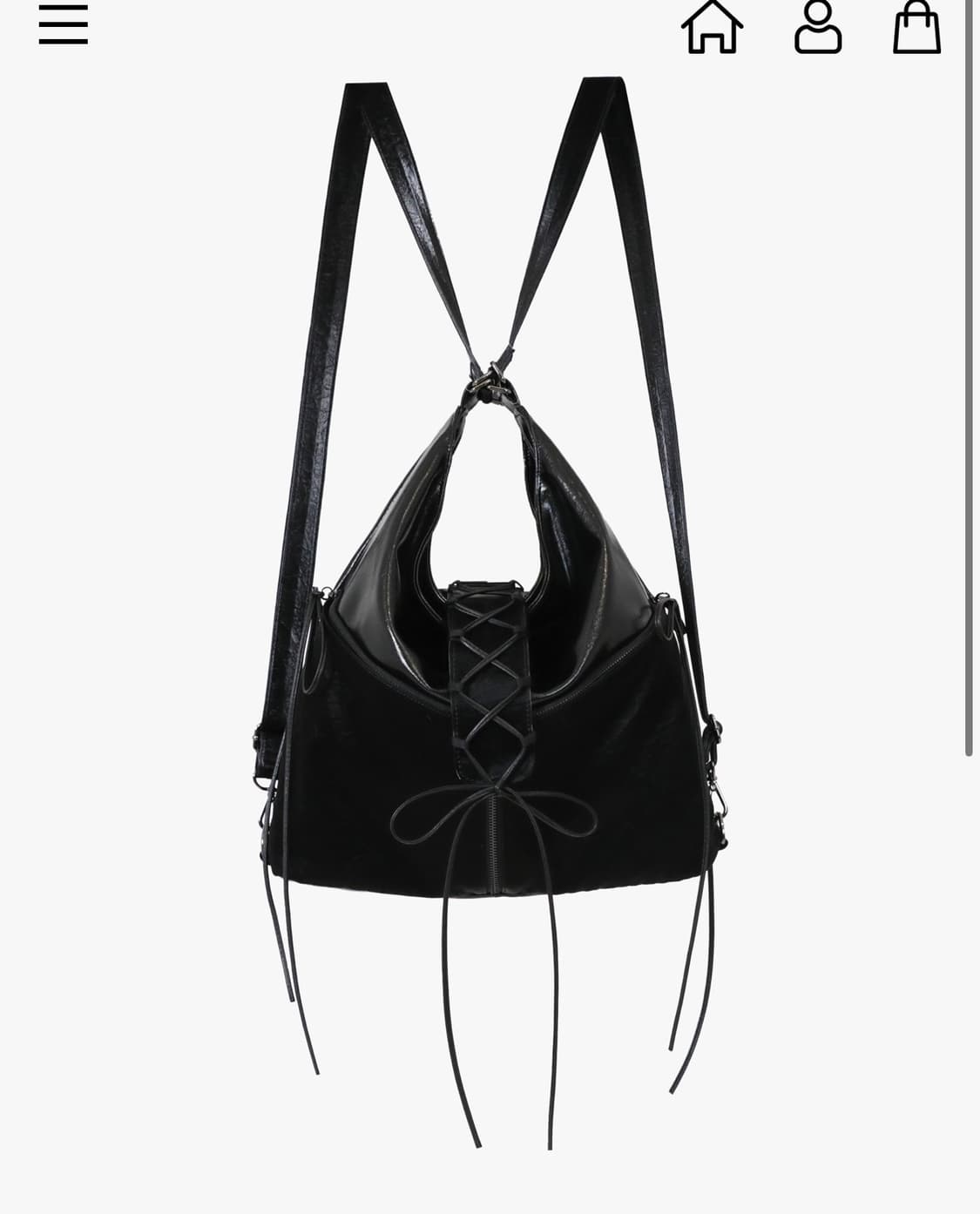 Esso 에쏘 리본 투웨이 백 블랙  상품이미지2