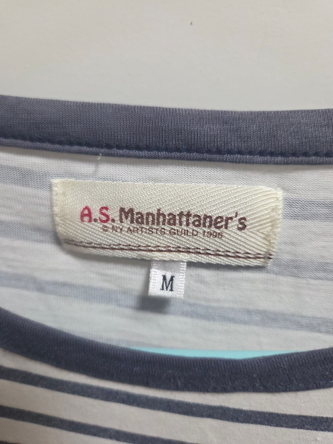 A.S. Manhattaner’s 고양이 프린트 테두리 반소매 티셔츠 M 상품이미지3
