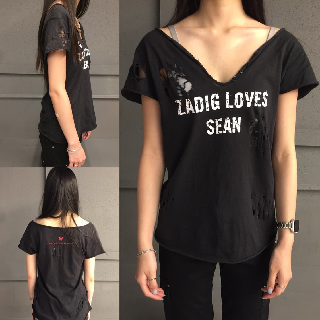 Zadig & Voltaire 디스트로이드 반팔 상품이미지1