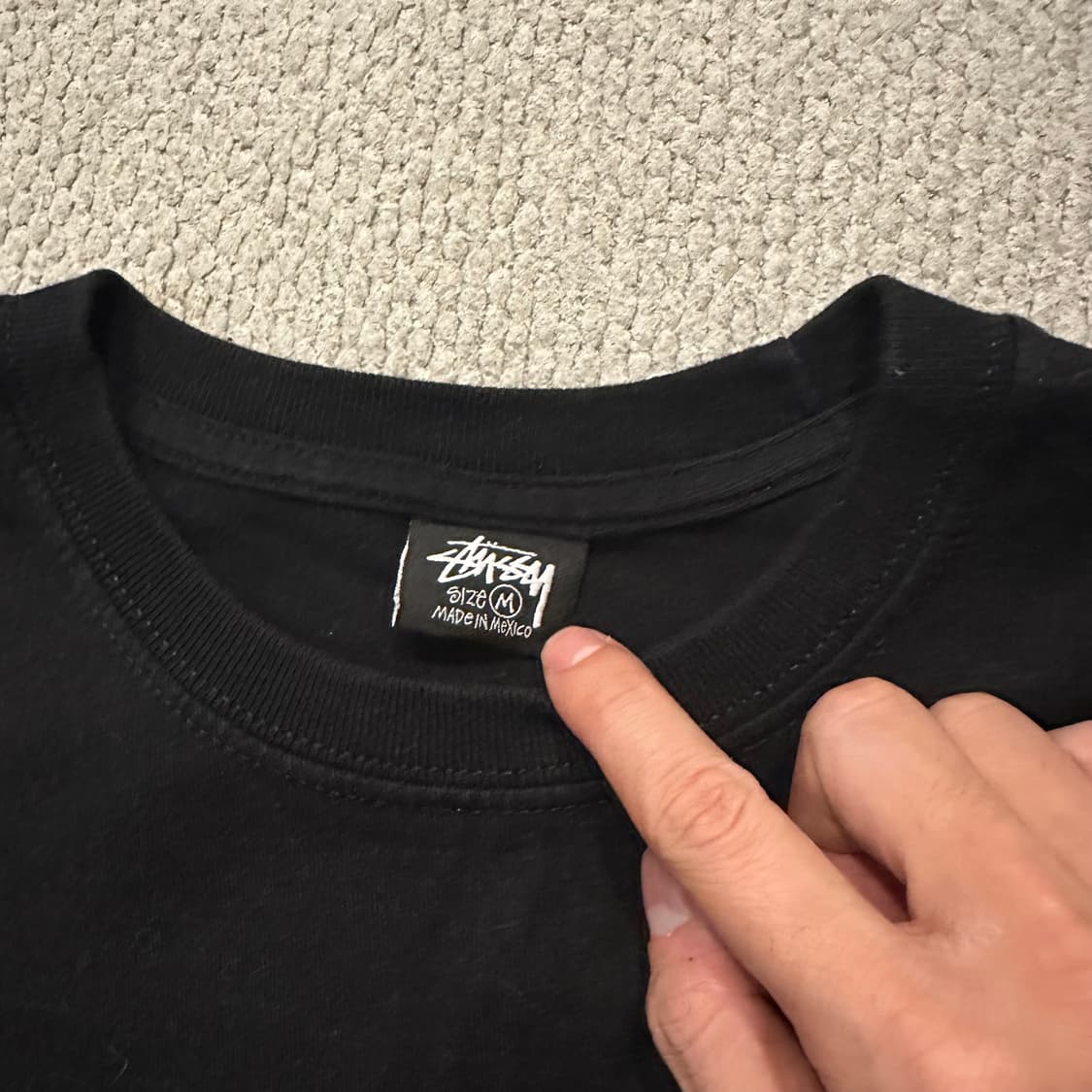 스투시 택시 캡 그래픽 티셔츠 블랙 상품이미지5