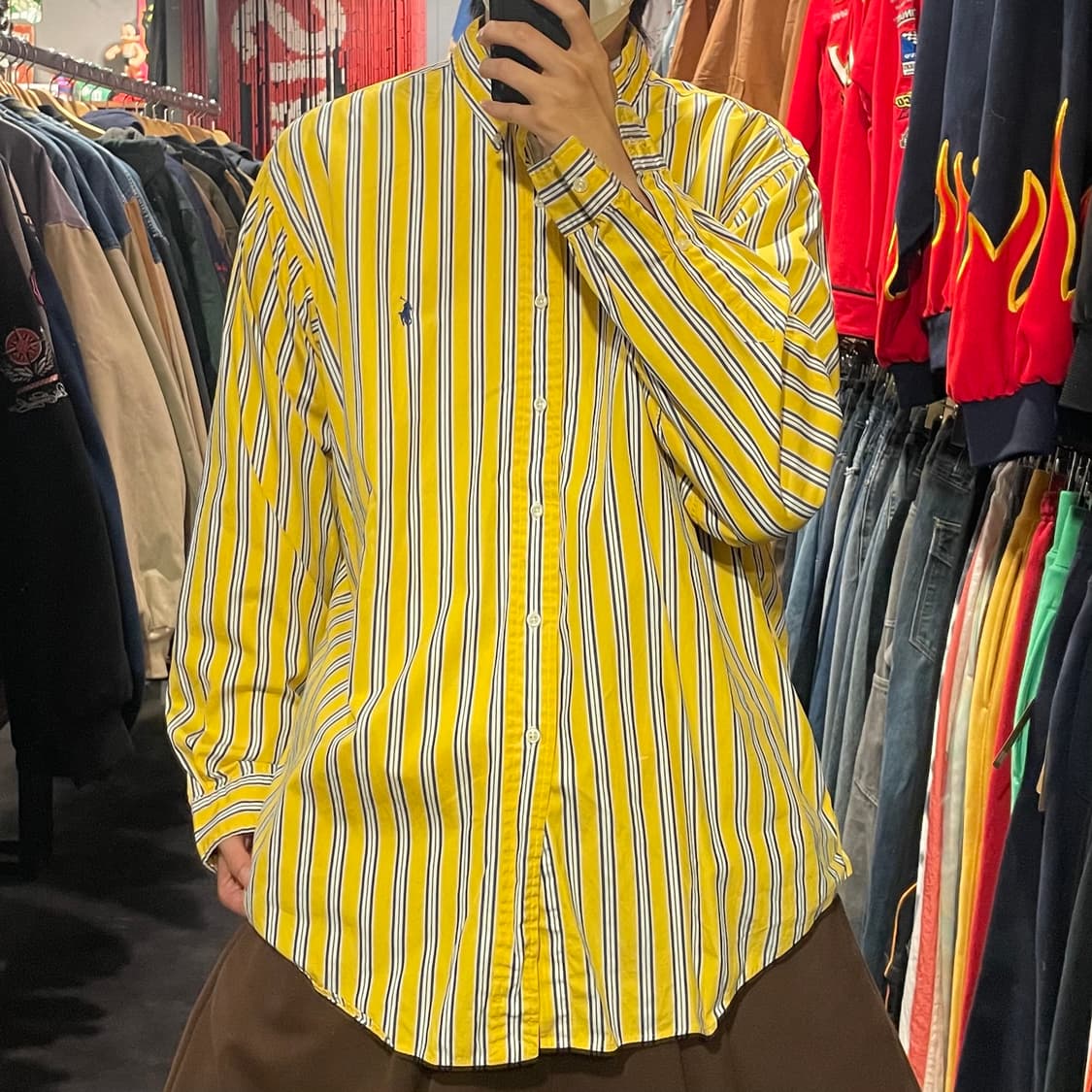 [IM] Polo 폴로 옐로우 스트라이프 긴팔셔츠 상품이미지2