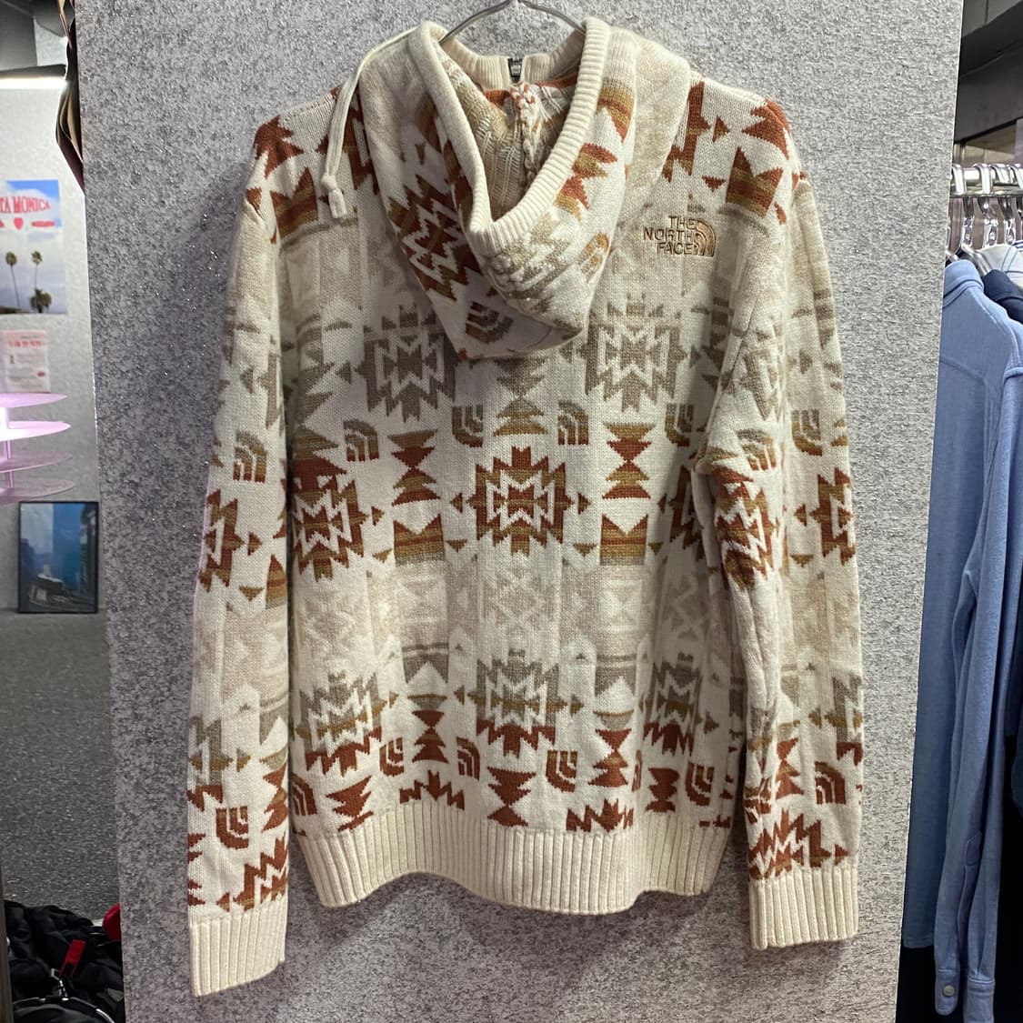 노스페이스 나바호 에어 울 베이지 스웨터 니트 집업 B3976 상품이미지4