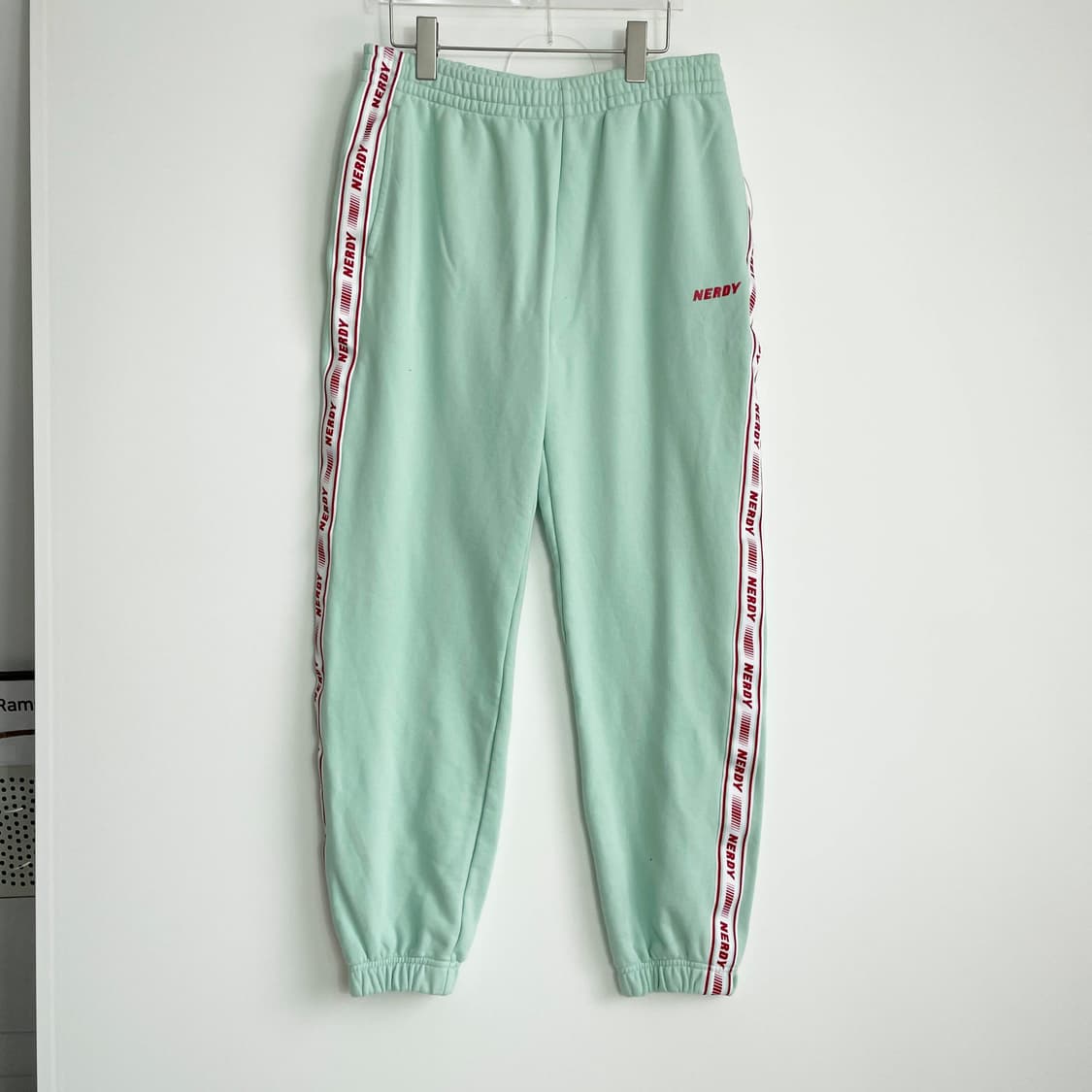 A1 널디 로고 테이프 트랙 팬츠 민트 32-35사이즈 상품이미지1