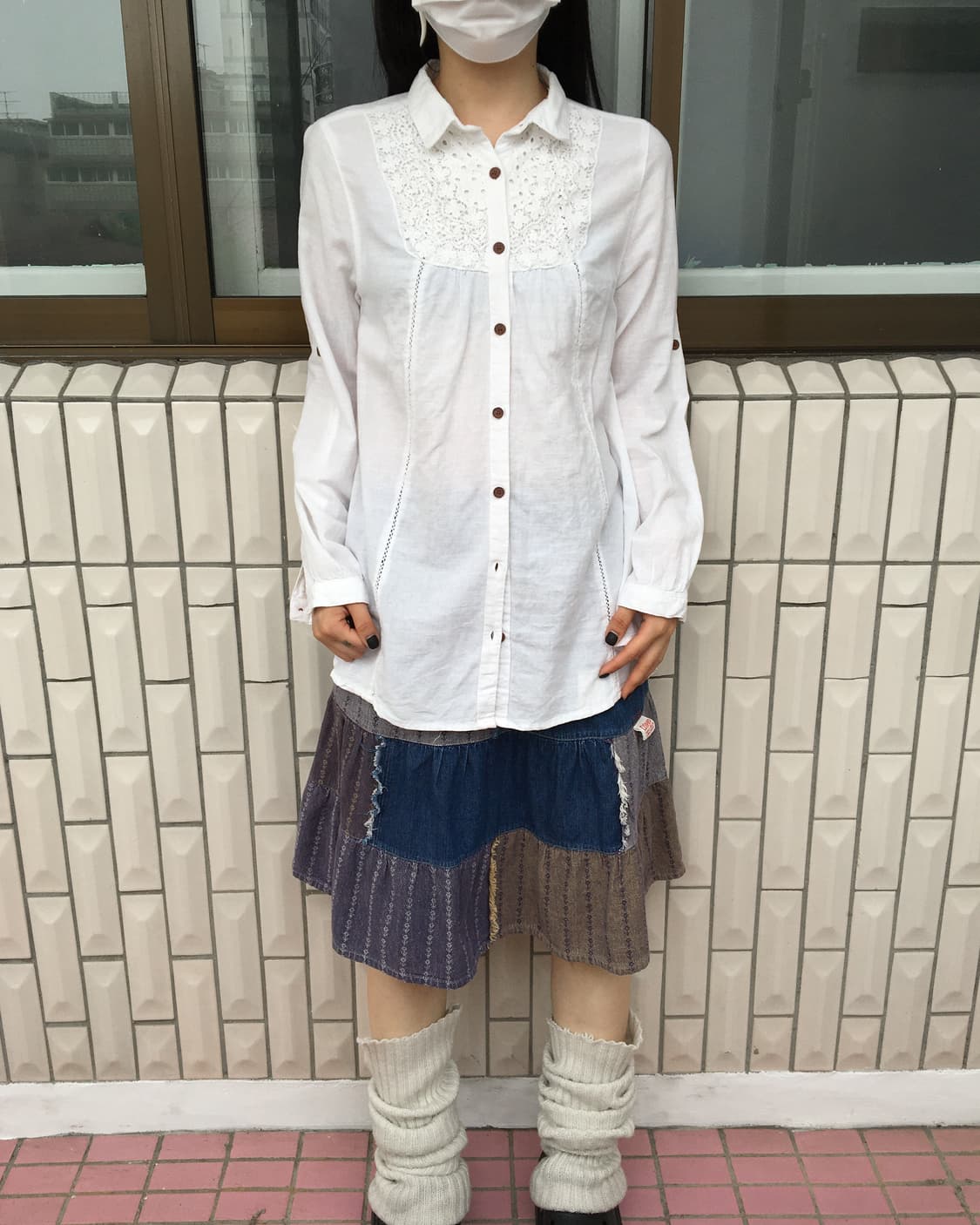 Crochet point shirt 상품이미지1