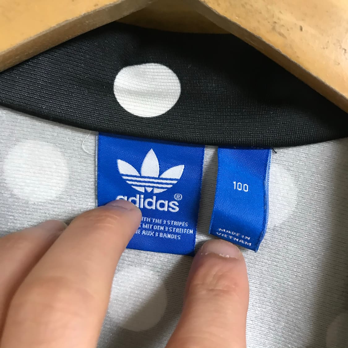 아디다스 도트패턴 트랙탑져지 상품이미지4