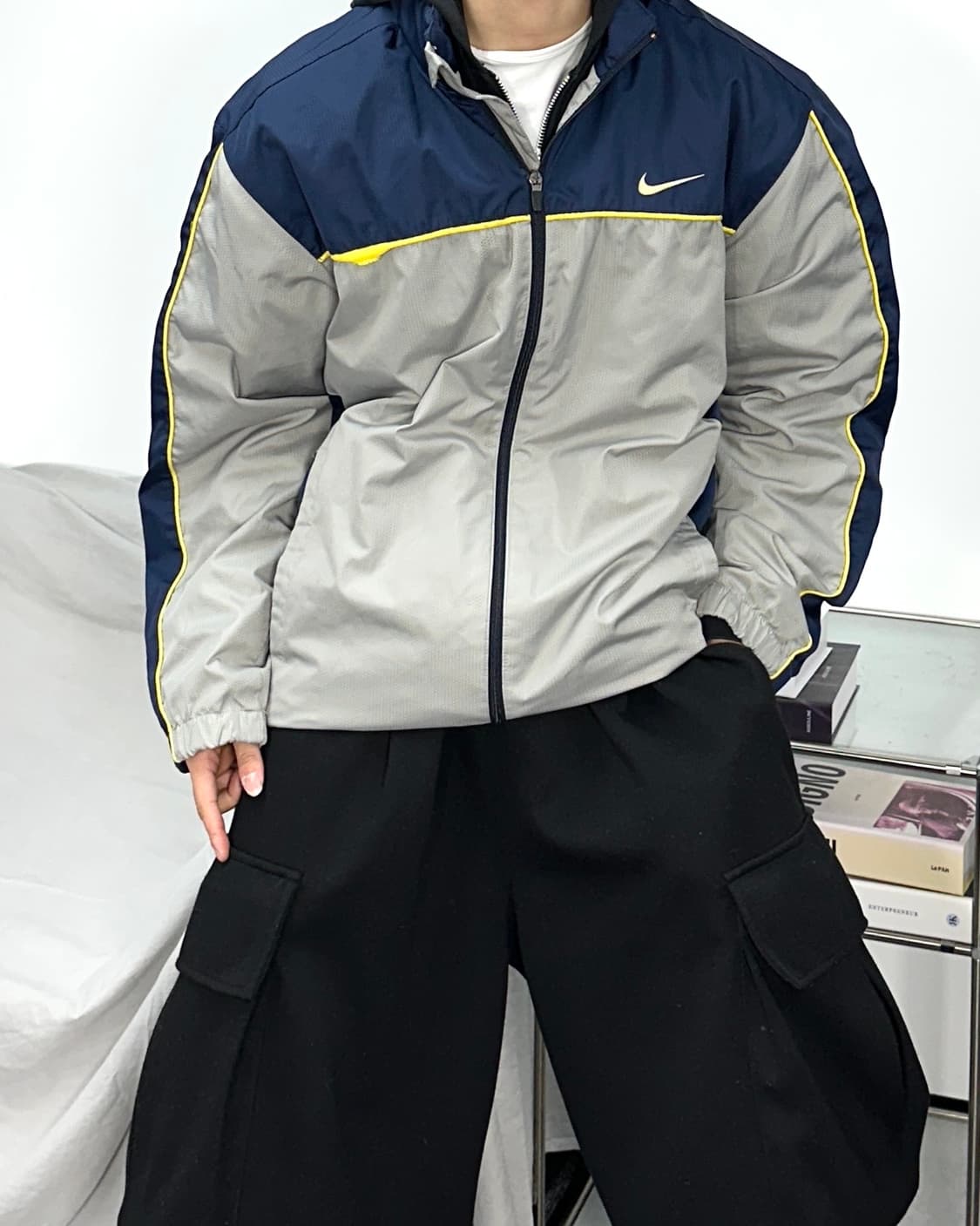 나이키 00s 그레이 네이비 바람막이 점퍼 170 상품이미지2