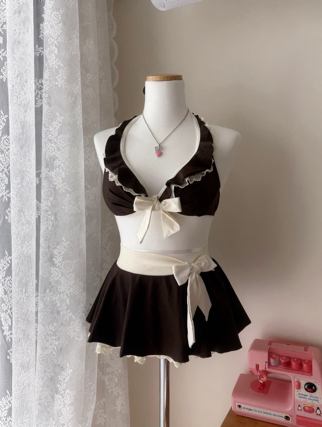 브라운 비키니 빈티지 라떼갸루 상품이미지1