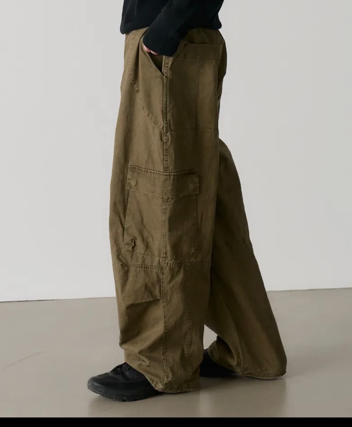 노운 워시드 카고팬츠 카키 0사이즈 상품이미지1