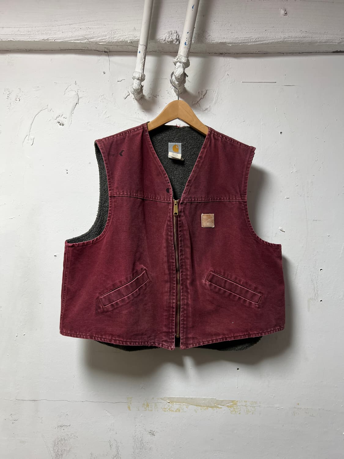 칼하트 V13CR1 보아 라인드 샌드스톤 덕 베스트 USA 상품이미지1