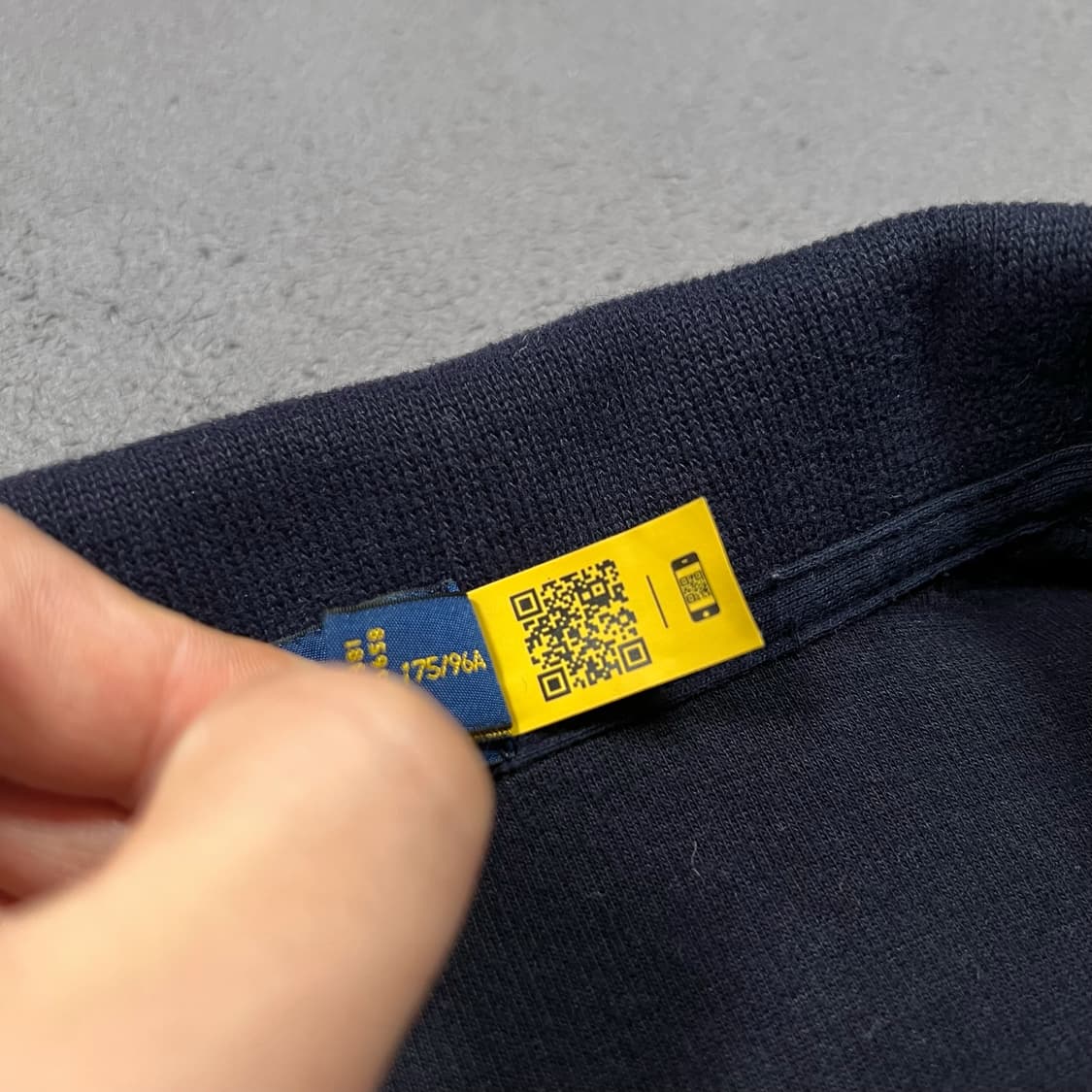 폴로 QR 네이비 반집업 니트 상품이미지4