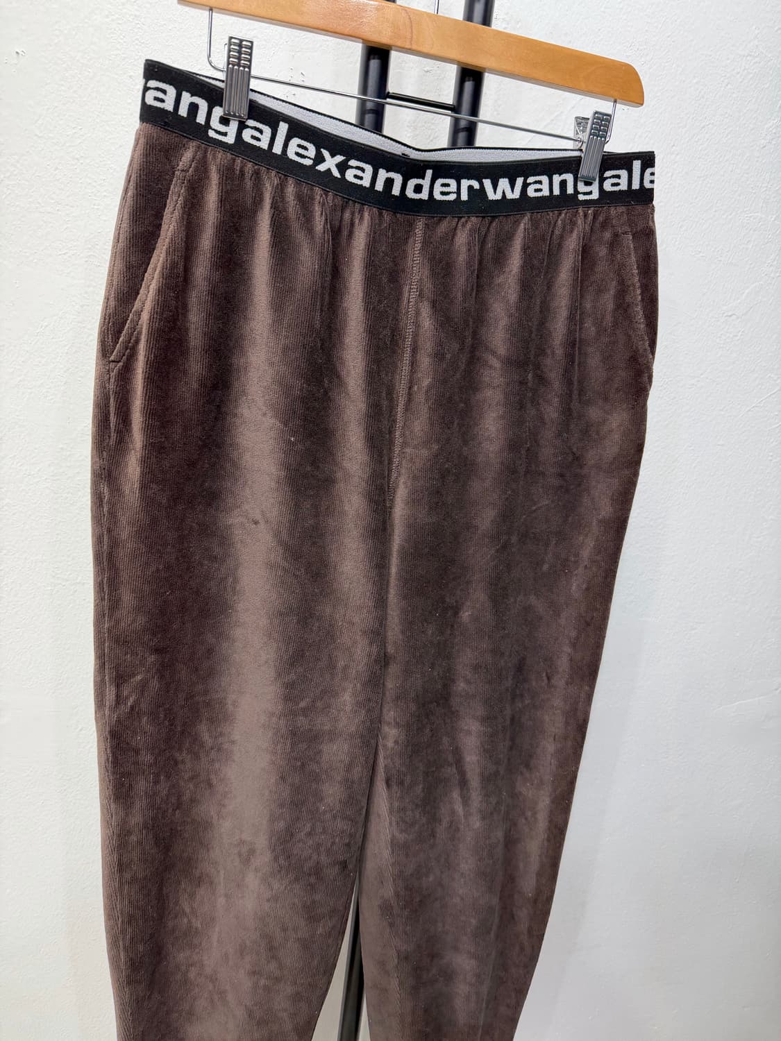 정품) 알렉산더왕 여성 브라운 벨벳 스웻팬츠 M 상품이미지2