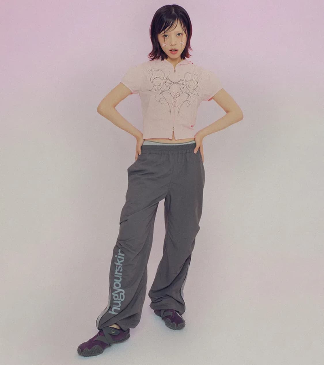 허그유어스킨 인시전 파라슈트 팬츠 차콜 상품이미지5