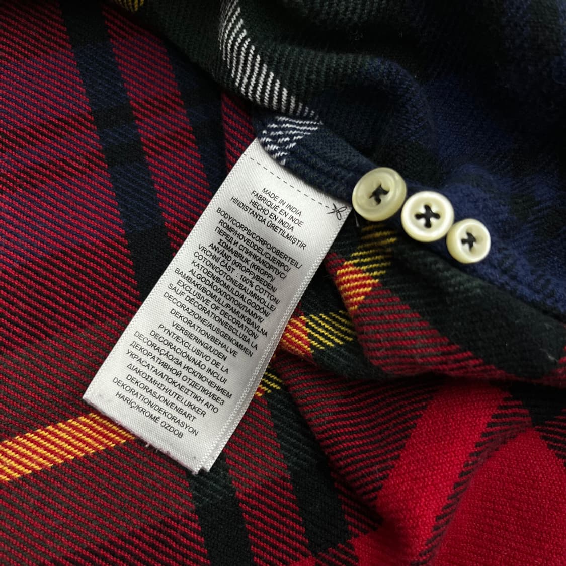 폴로 랄프로렌 그린포니 포켓 타탄체크 셔츠 90 상품이미지6