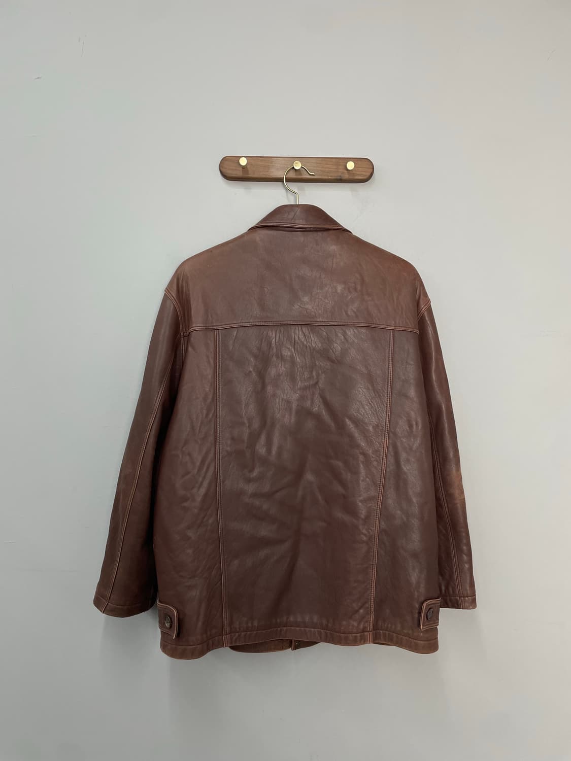 입생로랑 브라운 레더 자켓 H2341 상품이미지3