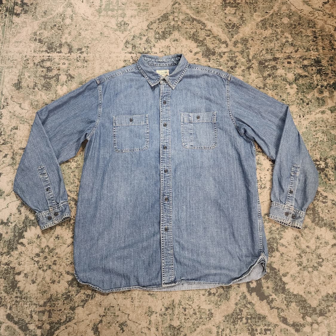 90s 오리지날 엘엘빈 데님 워크셔츠 상품이미지2