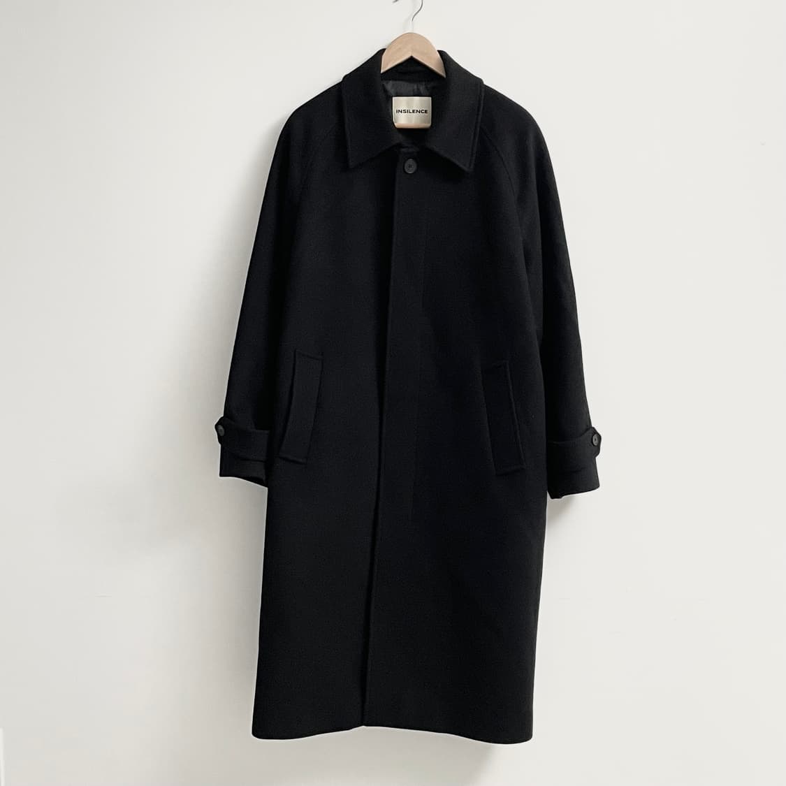 [인사일런스] 마펠 캐시미어 발마칸코트 black 상품이미지9