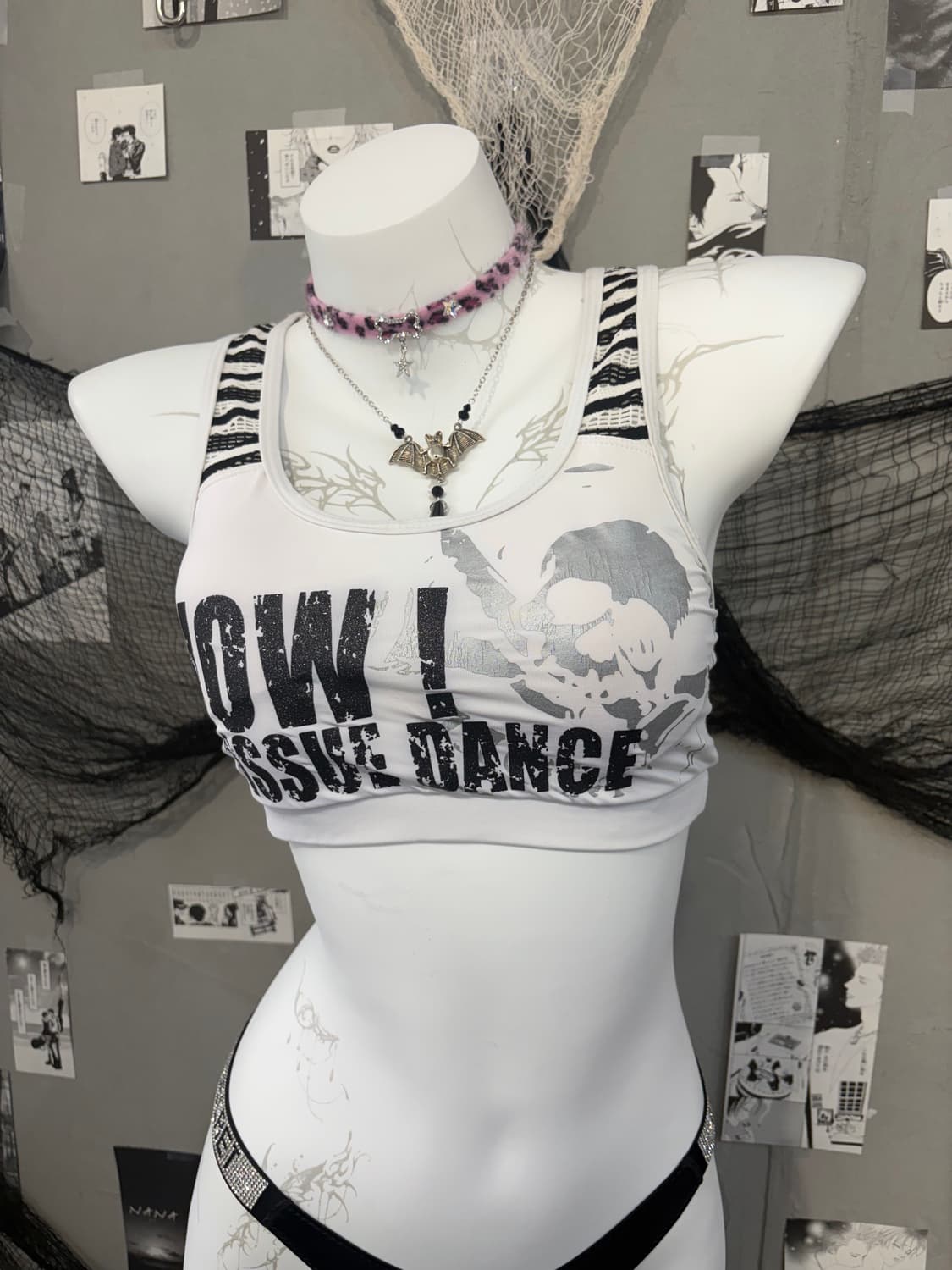 Gothic PUNK Skull Glitter Tank top 상품이미지5