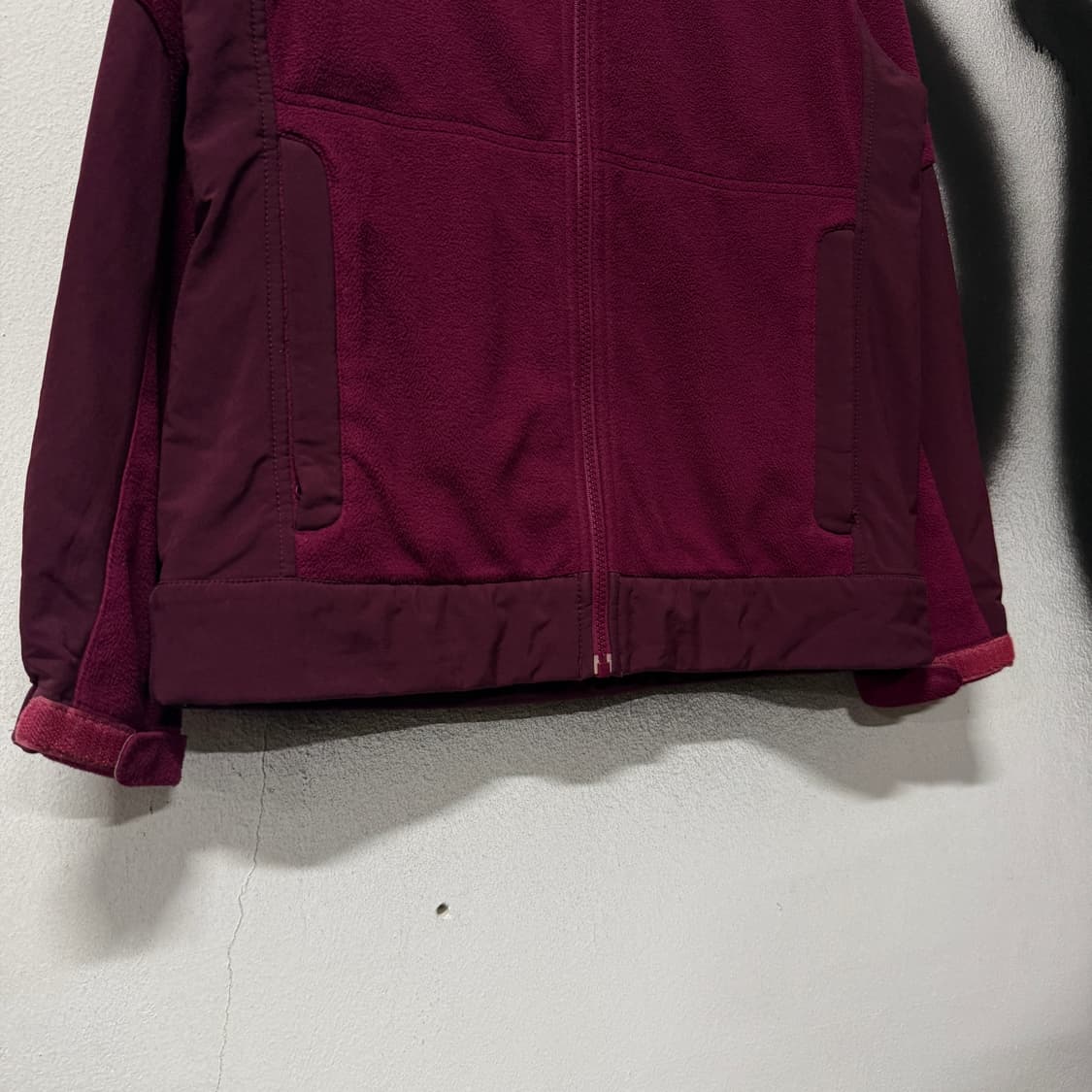 노스페이스 플럼 색상 나일론 배색 플리스 자켓 상품이미지5