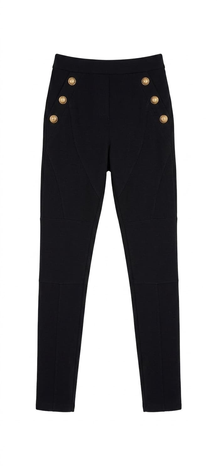 Balmain 발망 금장 나폴레옹 버튼 레깅스 팬츠 블랙 새상품 xs 상품이미지2