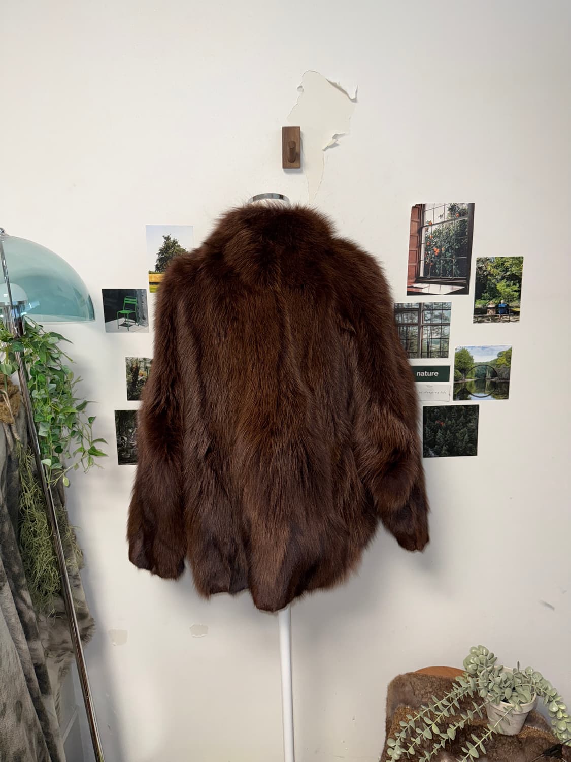 Mixed brown fox fur coat jacket  상품이미지5