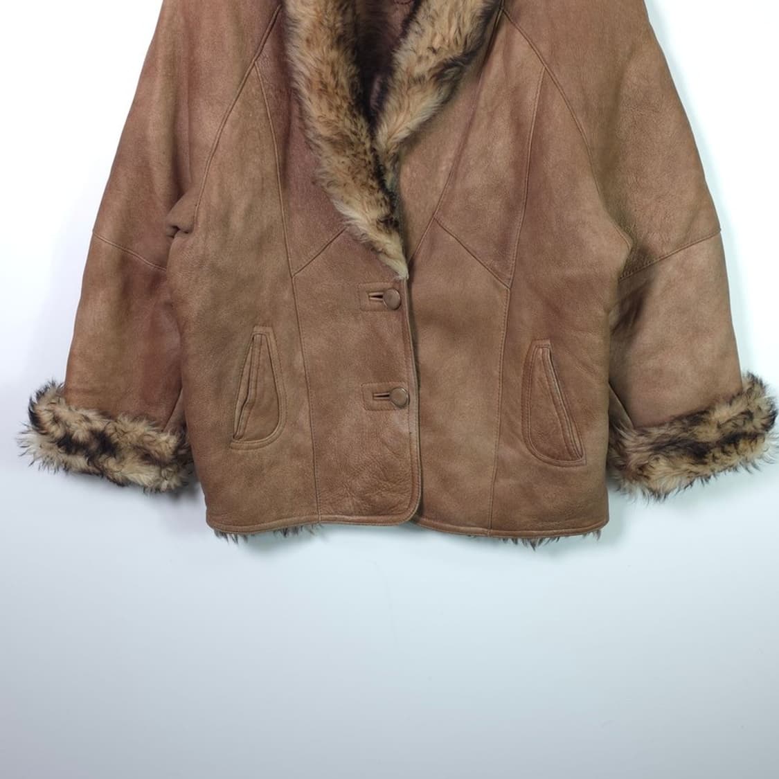 MOST 퍼카라 양모 무스탕코트 XL 상품이미지4