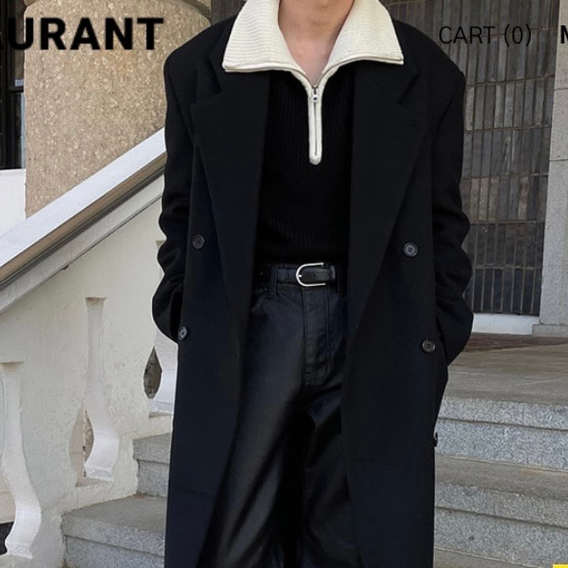 (OS) 로랑051 빅카라 니트 집업 상품이미지6