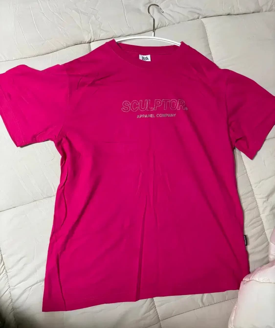 스컬프터 핫핑크 반소매 반팔 티셔츠  상품이미지1