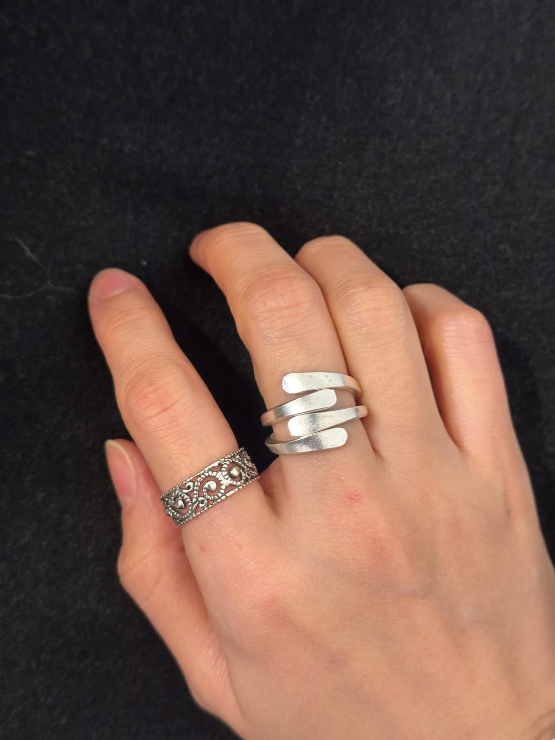 Ornate Scroll Band 925Silver Ring 상품이미지7