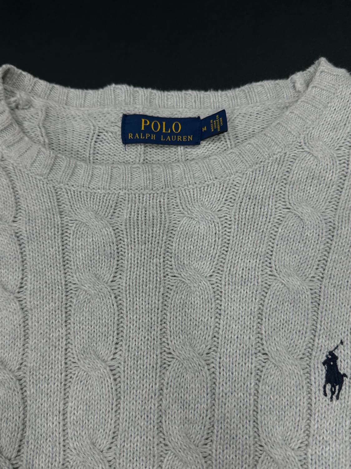 폴로 랄프로렌 그레이 케이블 니트 스웨터 상품이미지5