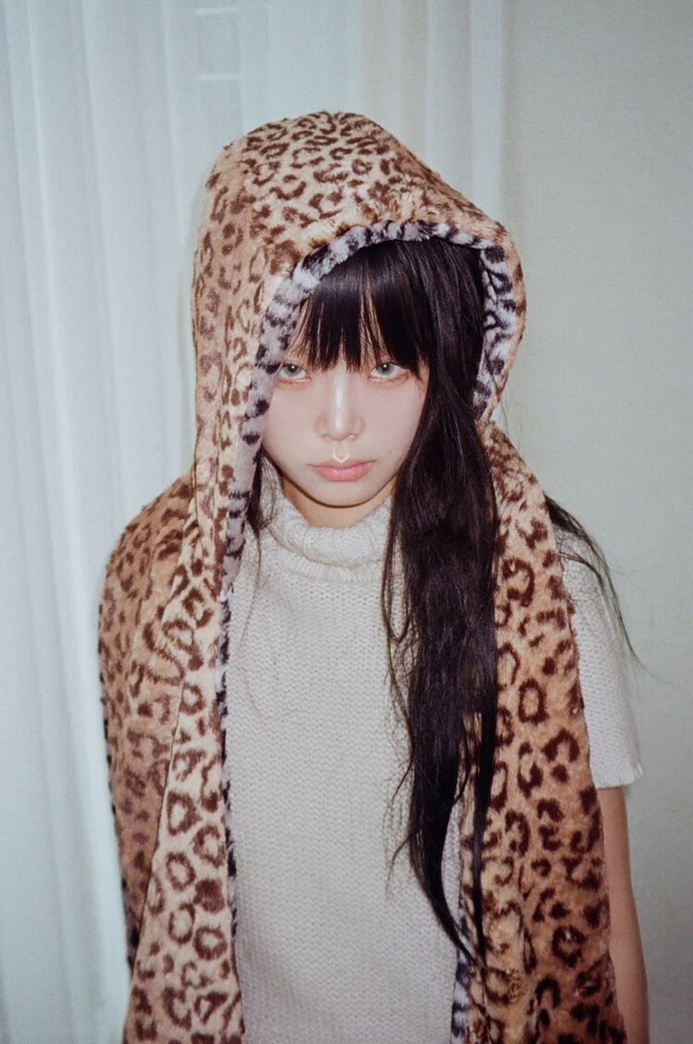 핀쿠노마루 leopard reversible hood muffler  상품이미지1