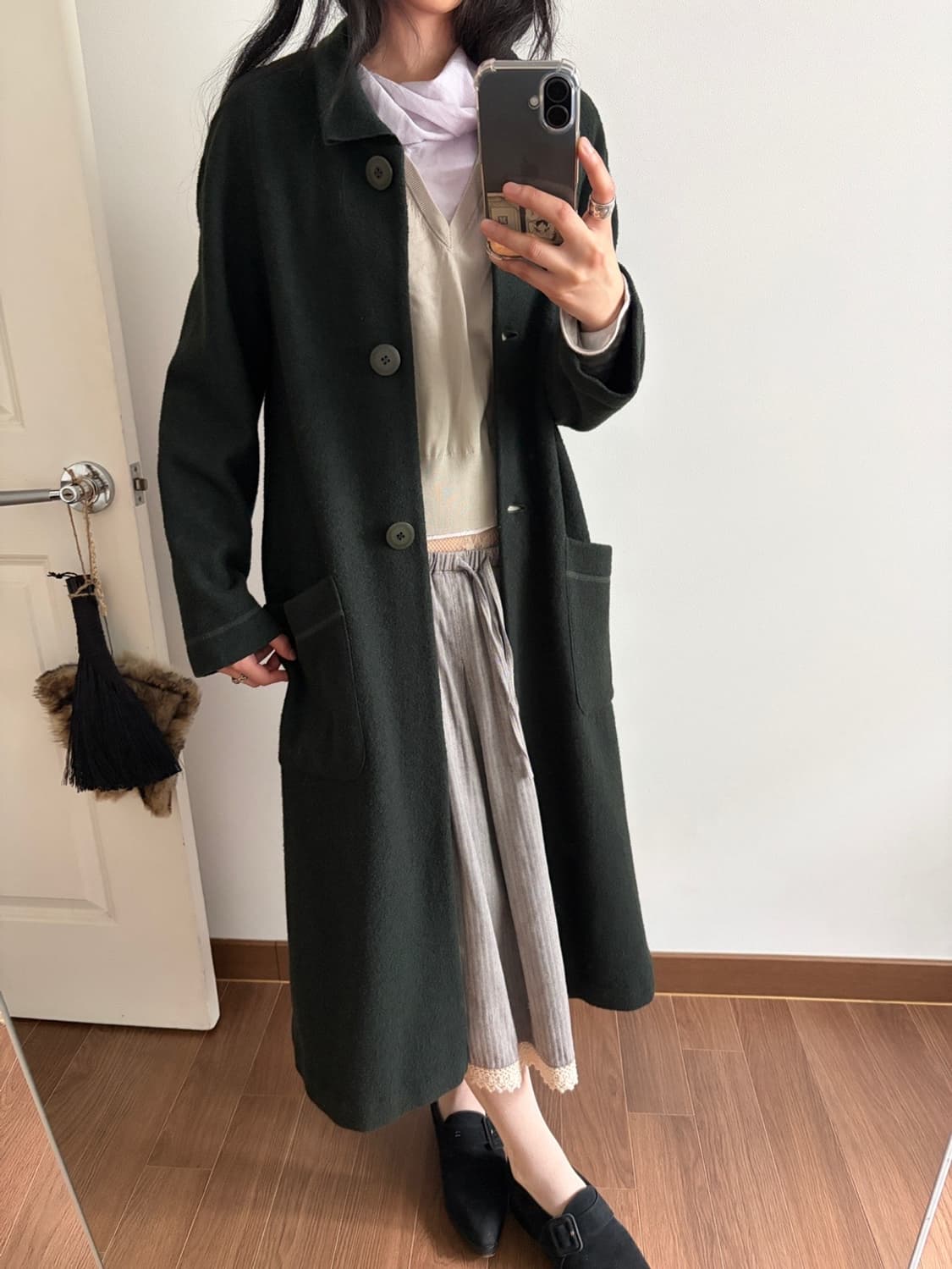 wool blended long coat 상품이미지5