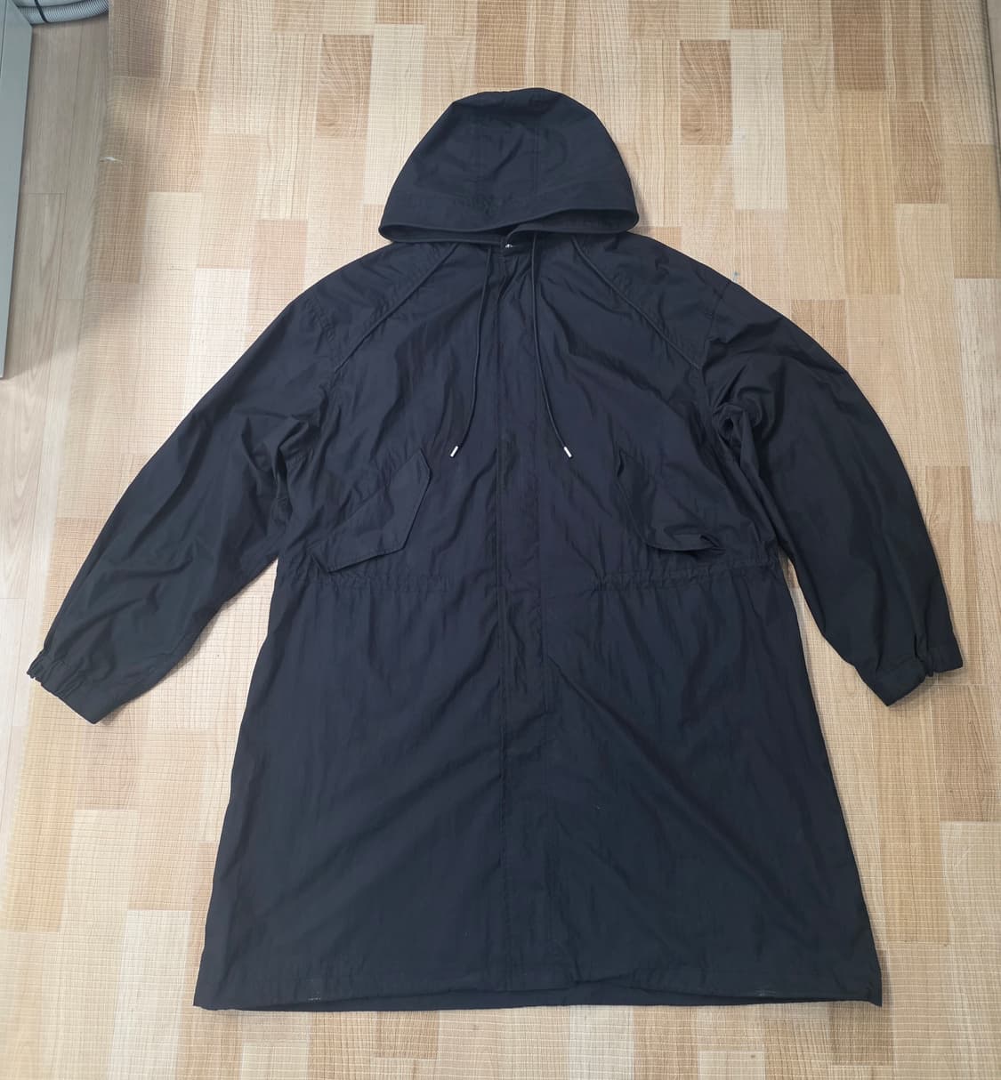 준지 블랙 레터링 야상 코트 48 오버핏 (정가 109만원) 상품이미지2