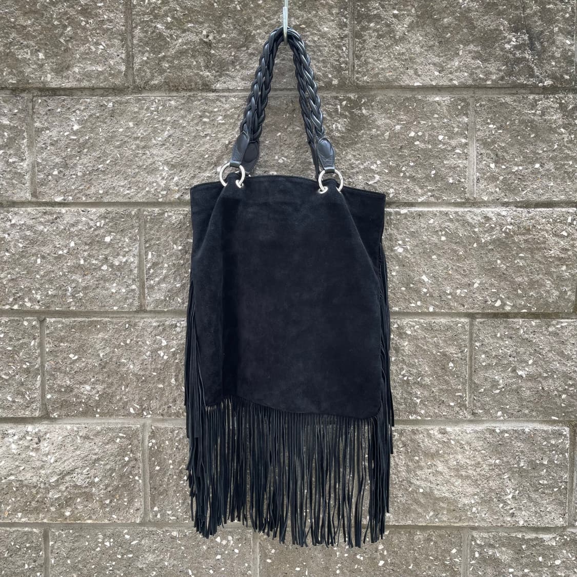 [OS] D2 스웨이드 패치워크 프린지 토트백 상품이미지5