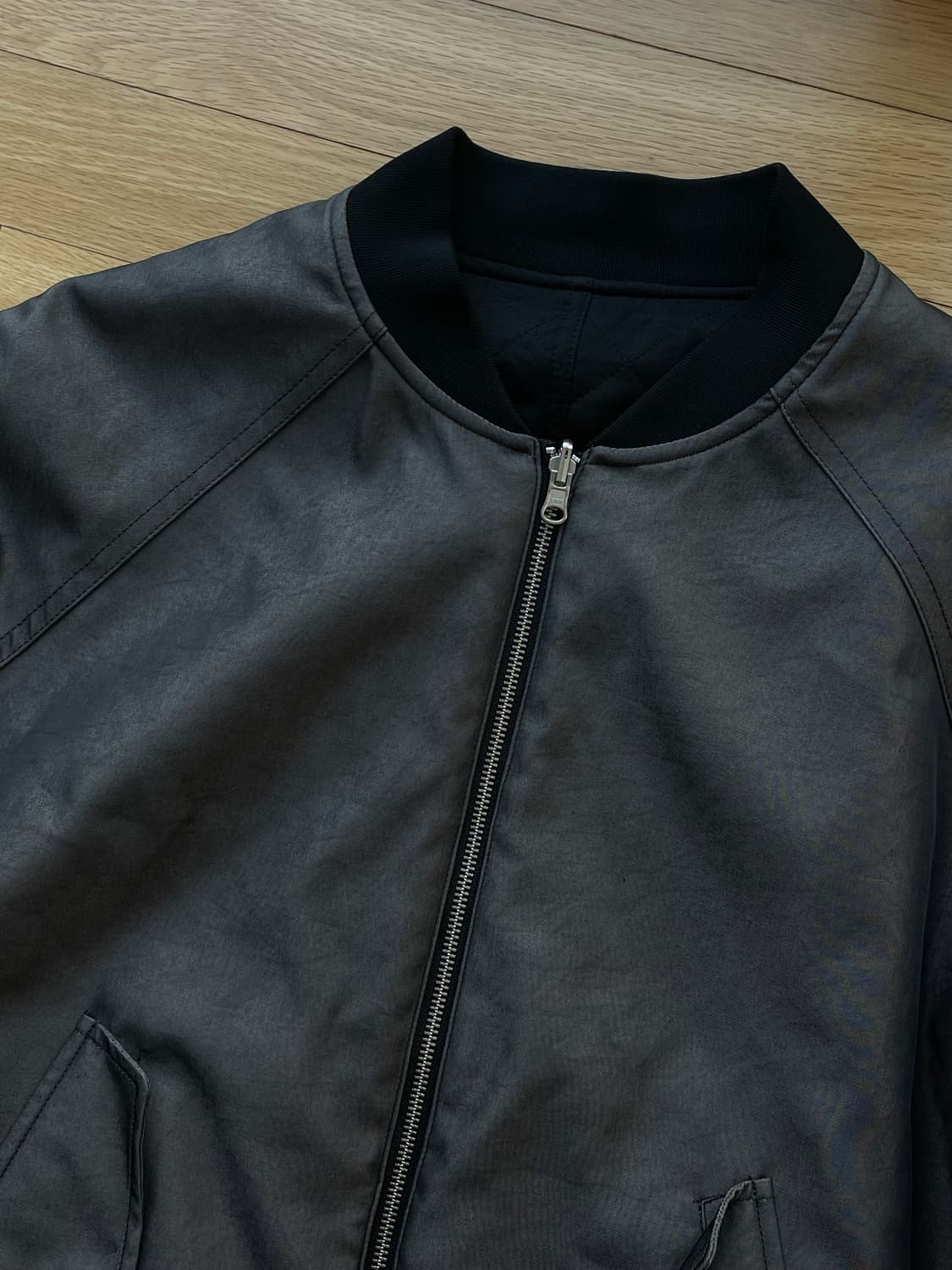 비긴202 빈티지 사틴 리버서블 봄버 상품이미지5