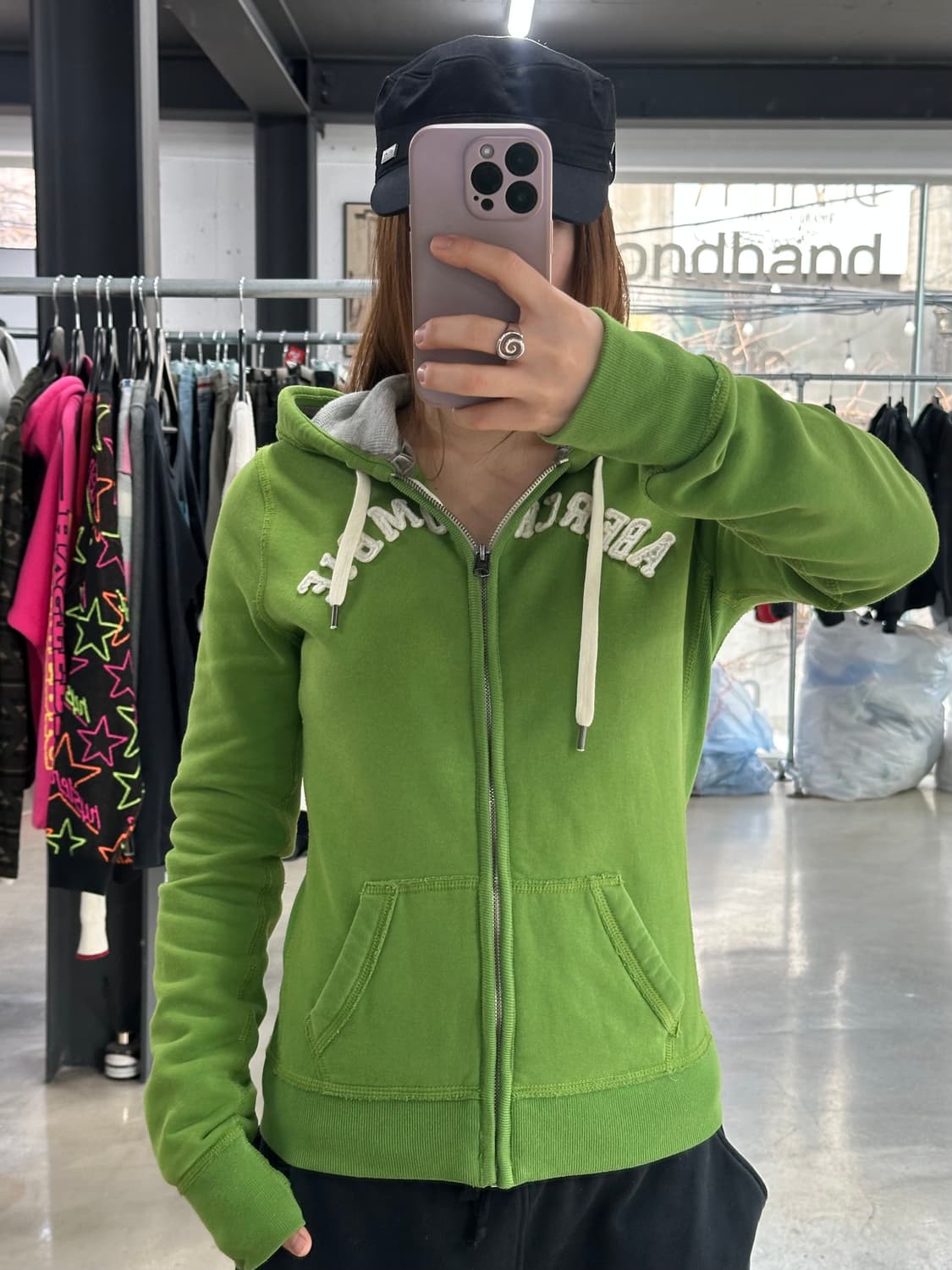 아베크롬비 후드집업 연두 상품이미지1