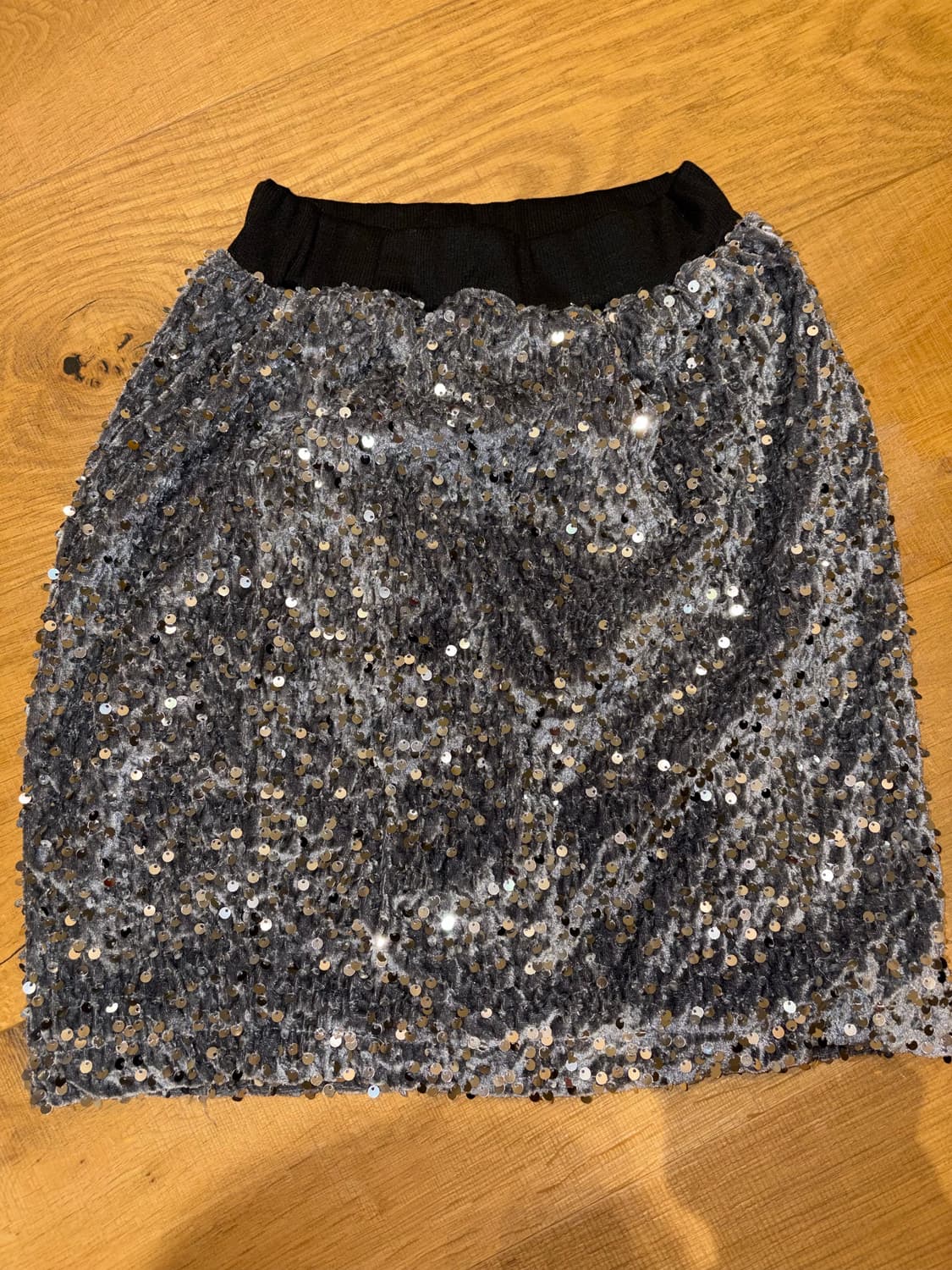 회색 벨벳 스커트 상품이미지3