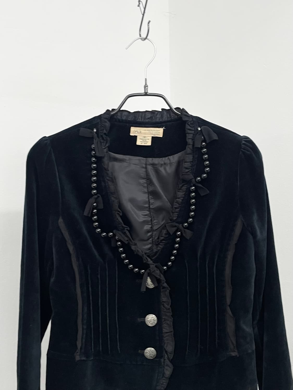 고딕 벨벳 비즈 절개 디테일 자켓 상품이미지8