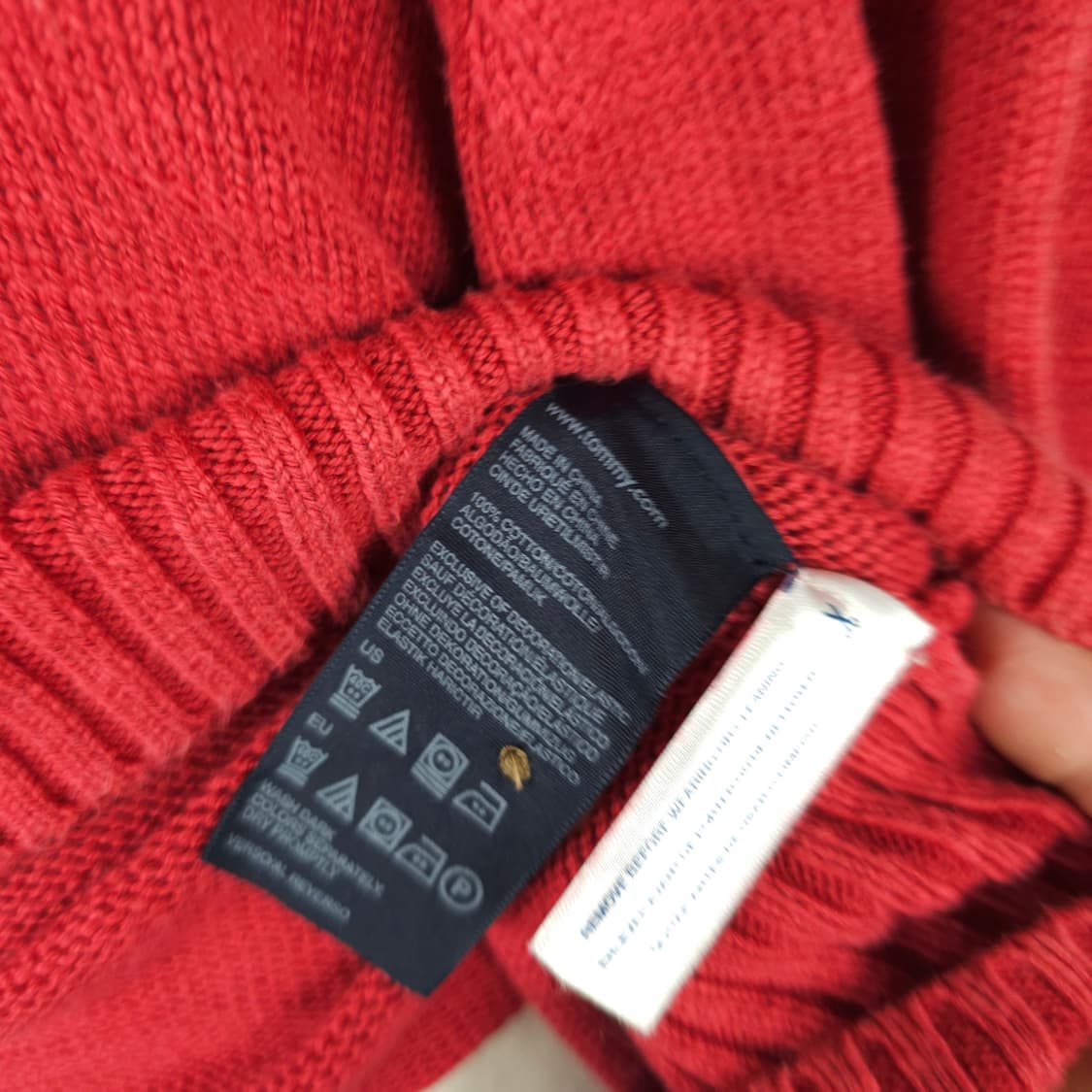 타미힐피거 카라 니트티 남자95사이즈  상품이미지5