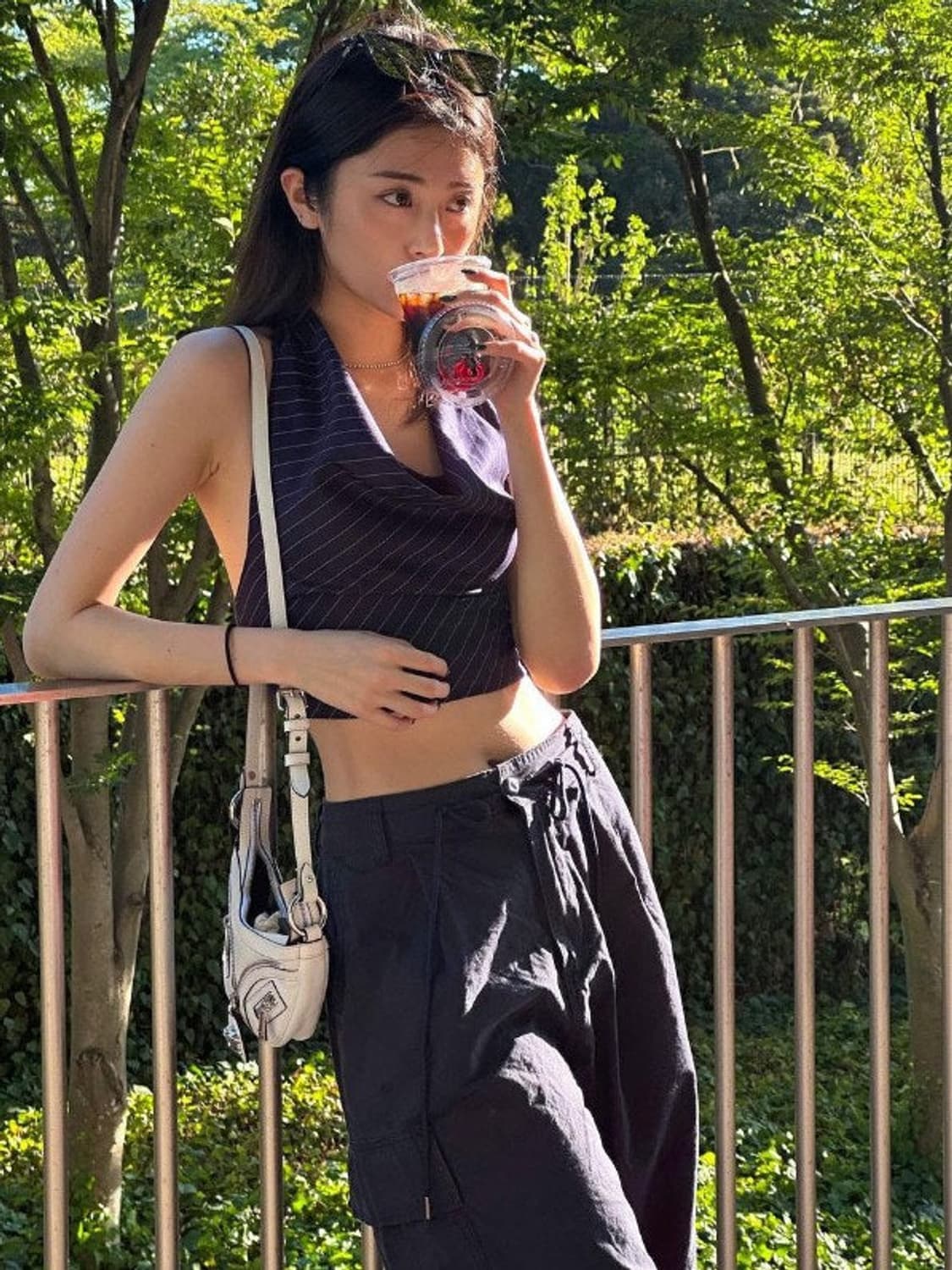 NOT YOUR ROSE 낫유어로즈 드레이핑 홀터넥 탑 상품이미지5