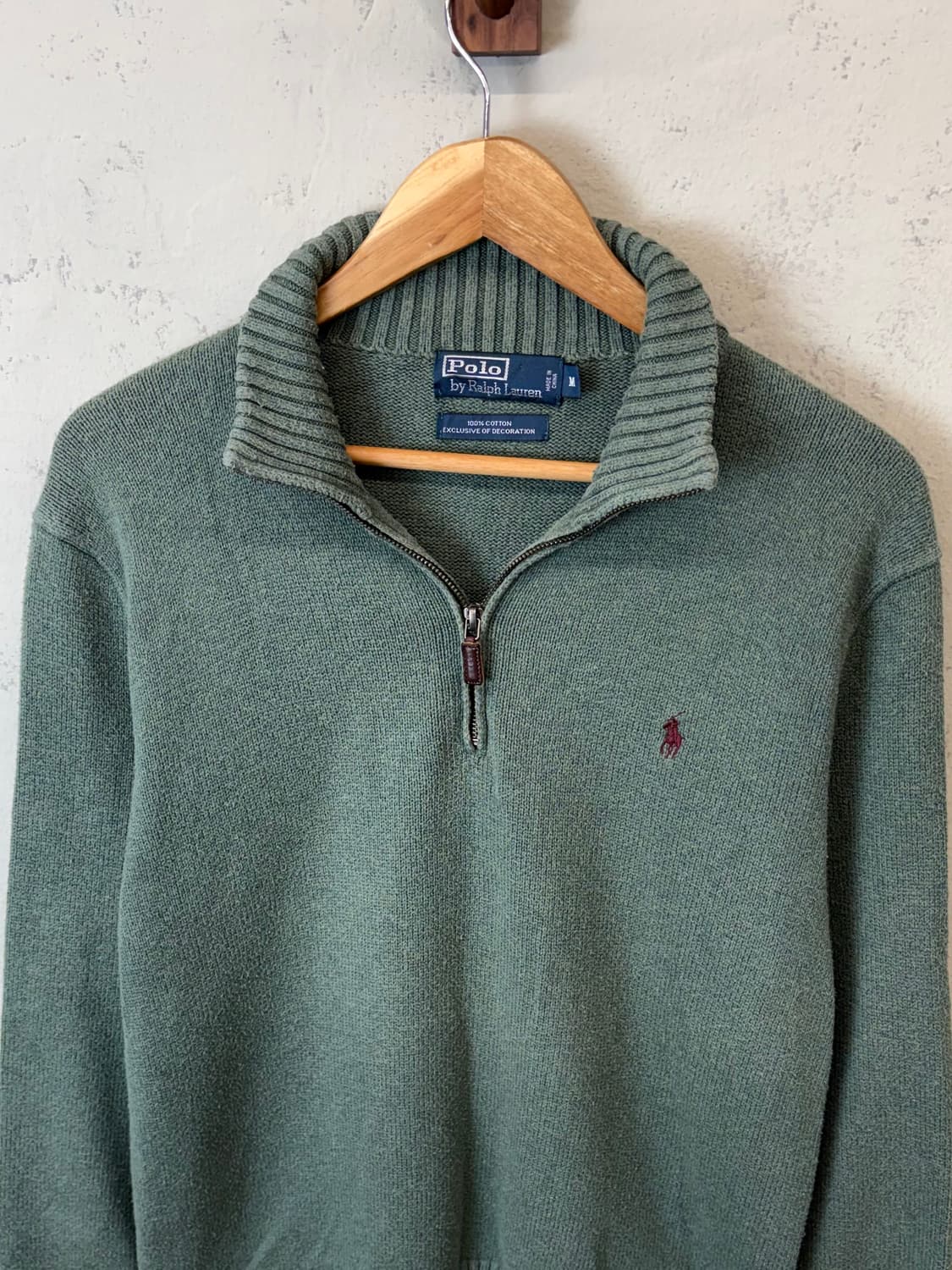 폴로랄프로렌 빈티지 코튼 반집업 니트 상품이미지4