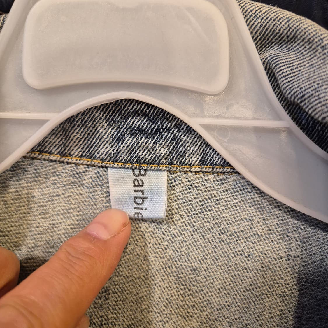 여성-FREE 니트 패치워크 데님자켓  상품이미지3