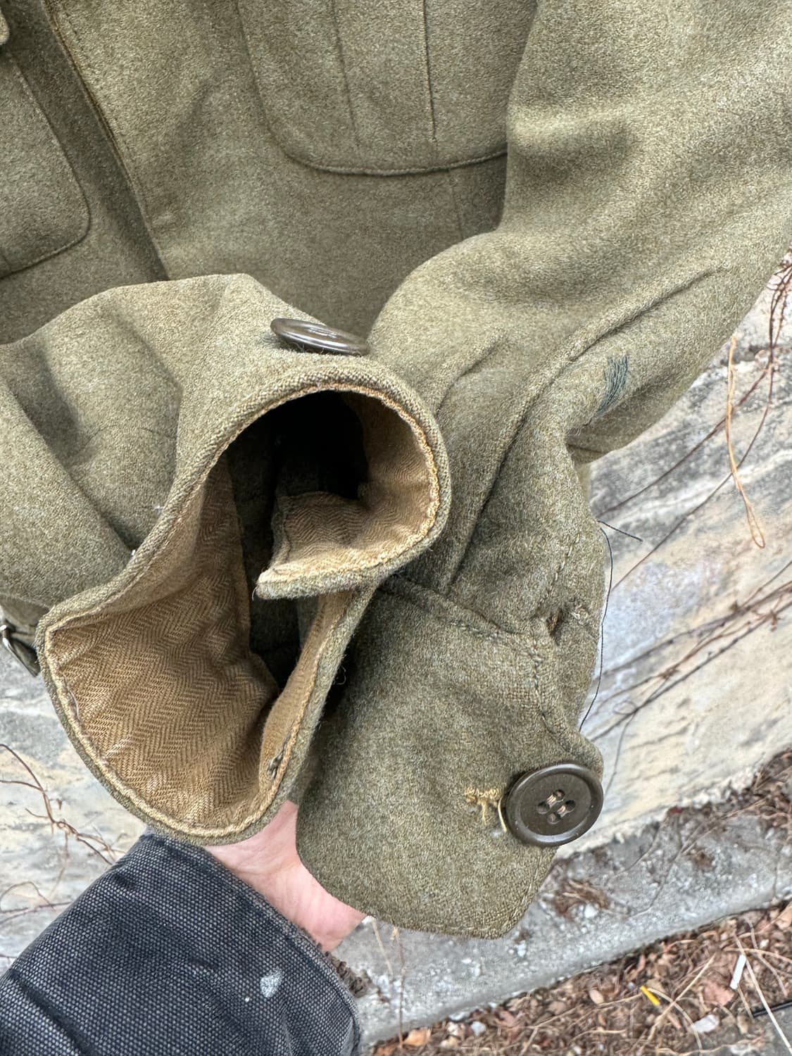 70s 이탈리아군 오리지널 배틀 드레스 아이크 울 자켓 상품이미지7