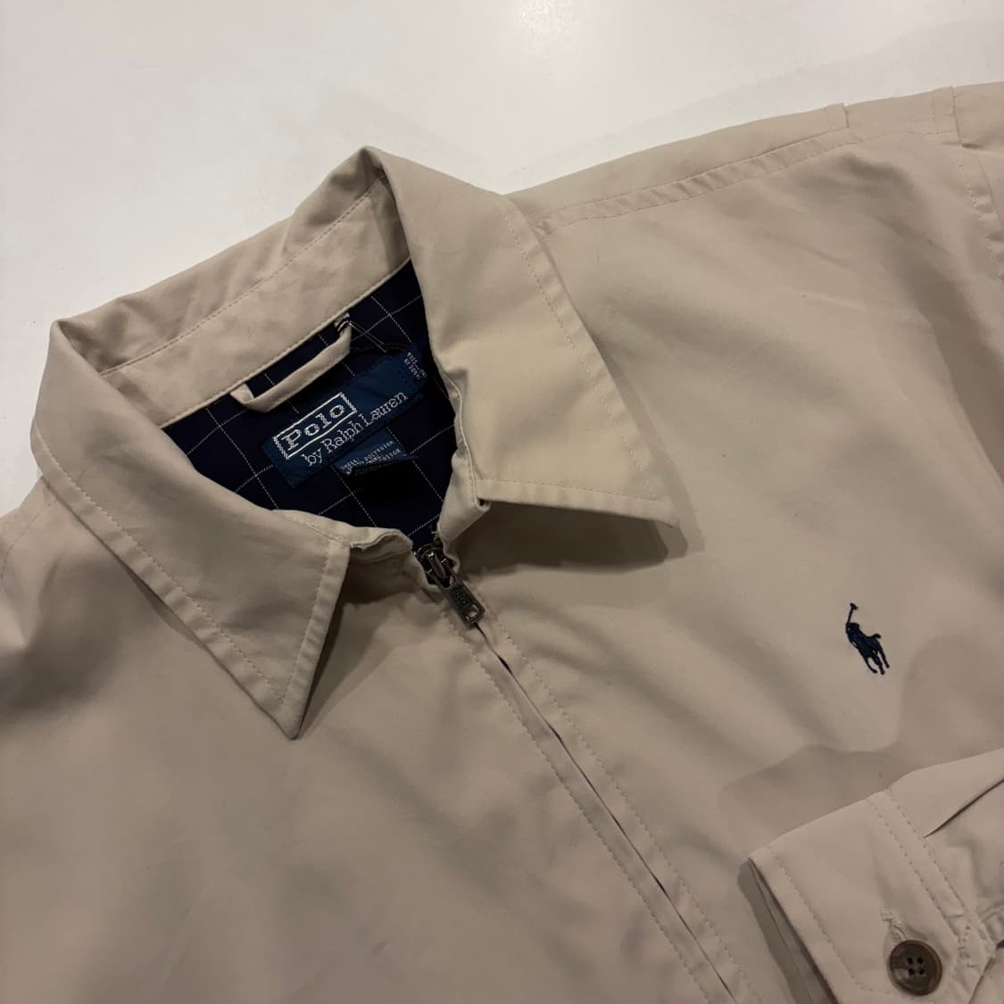 [L] 폴로 랄프로렌 베이지색 코튼 블루종 집업 자켓 D664 상품이미지3