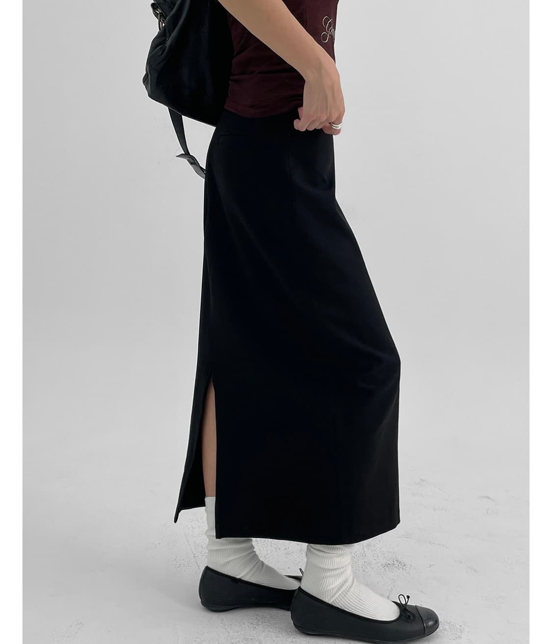 새상품) 블랙업 롱 스커트 상품이미지2