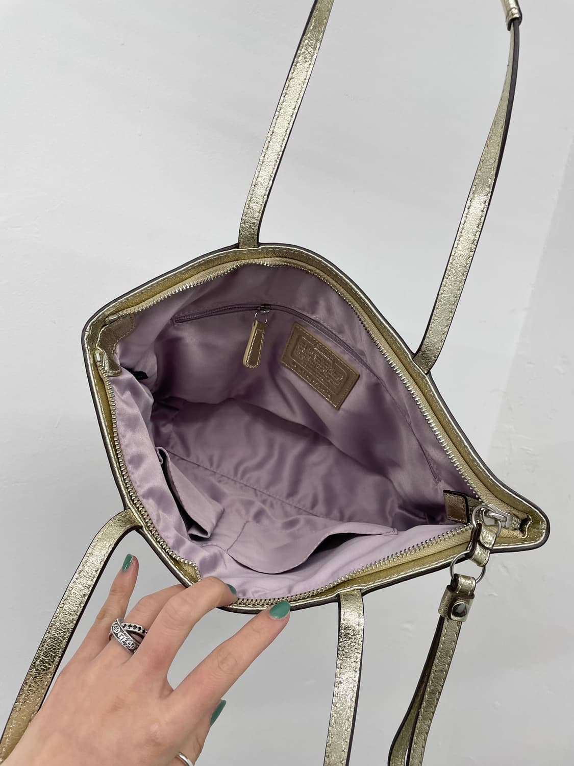 코치 라벤더 히메갸루 로고 패턴 숄더백 상품이미지7