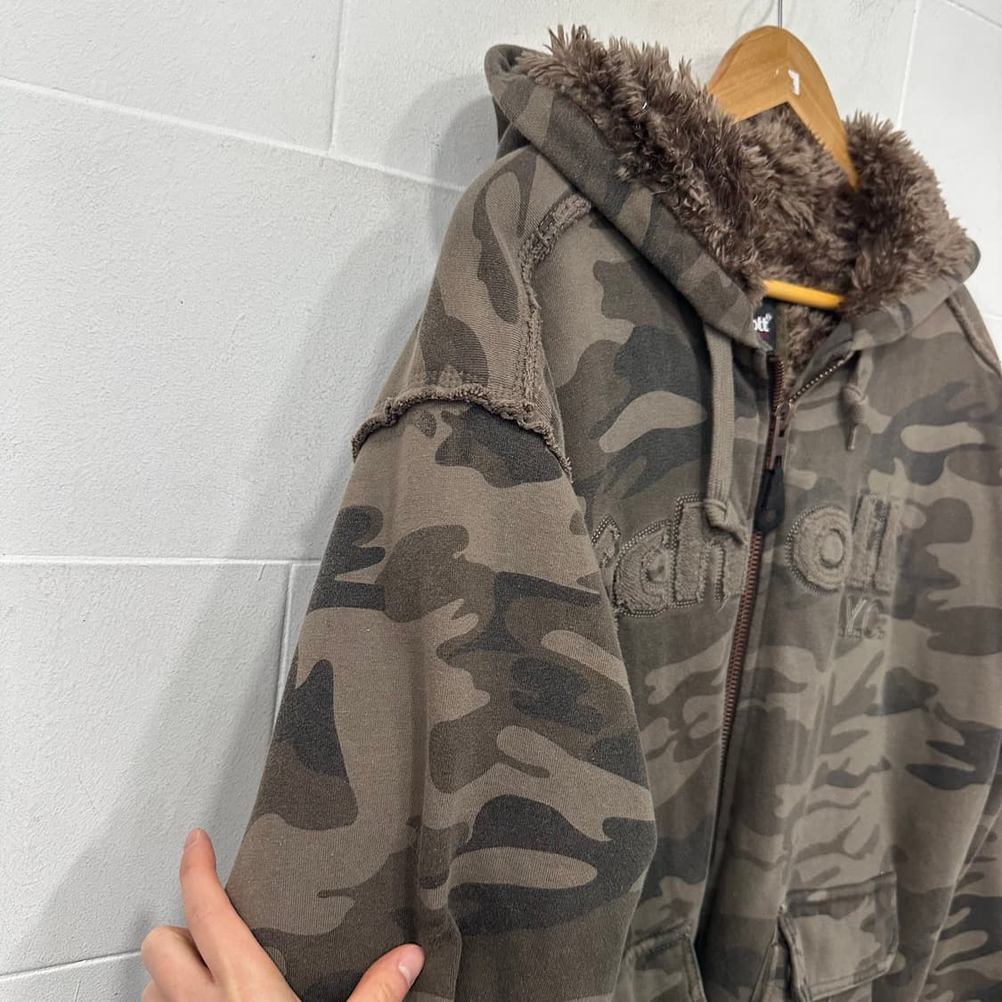 쇼트 카모 후드집업 상품이미지4