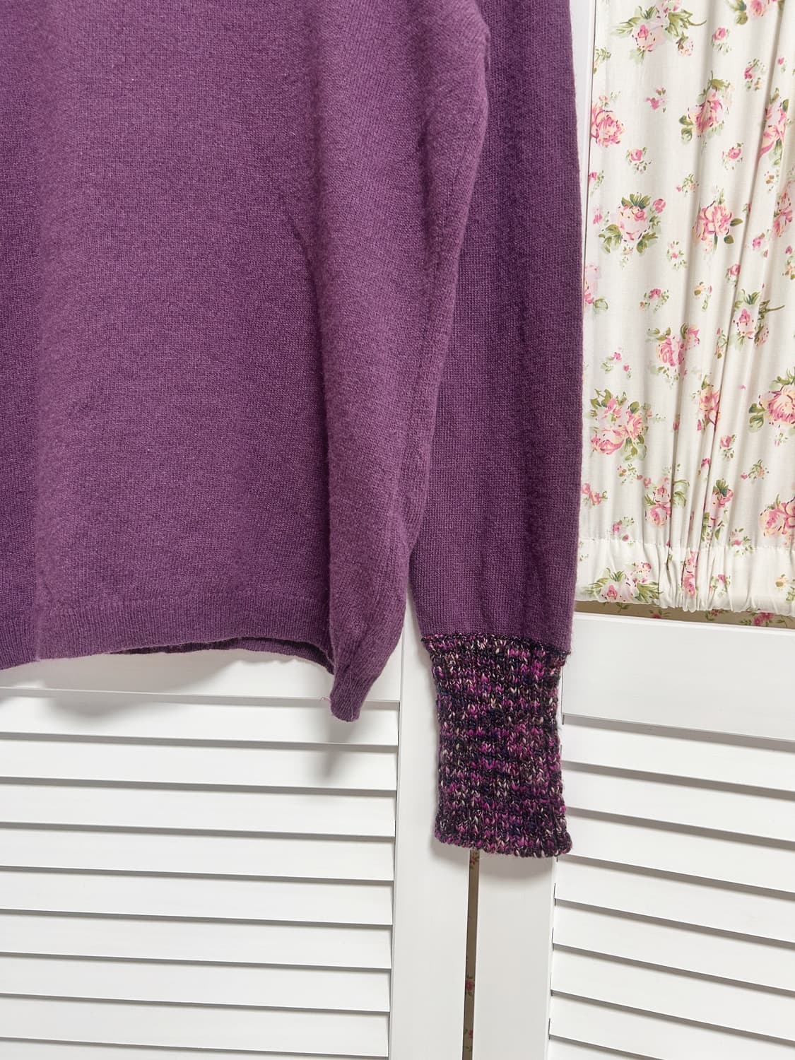 빈티지 베네통 퍼플 목폴라 상품이미지5