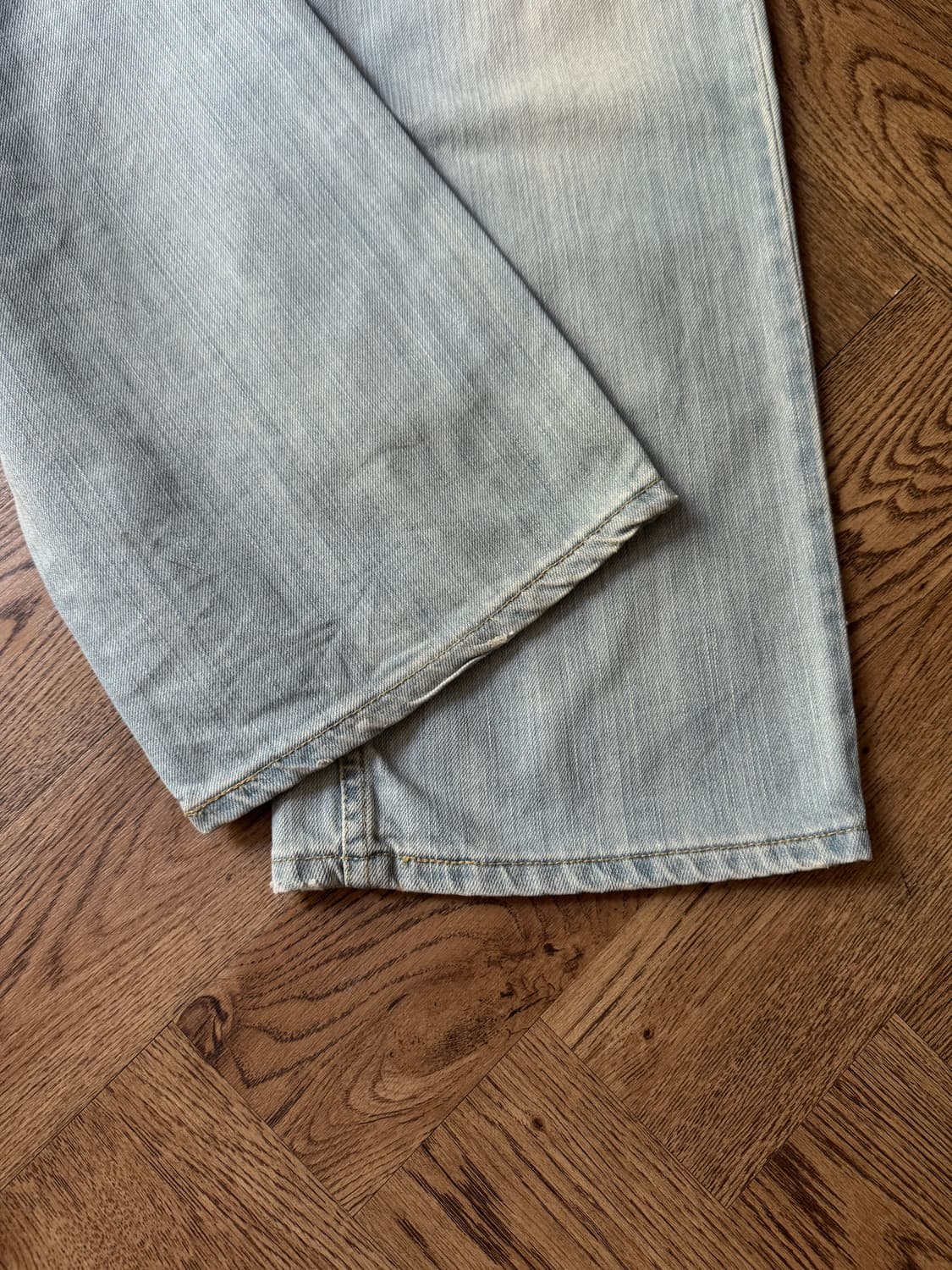 [30]00's 리바이스 569 멕시코제 라이트블루 워싱 와이드 데님팬츠 상품이미지7